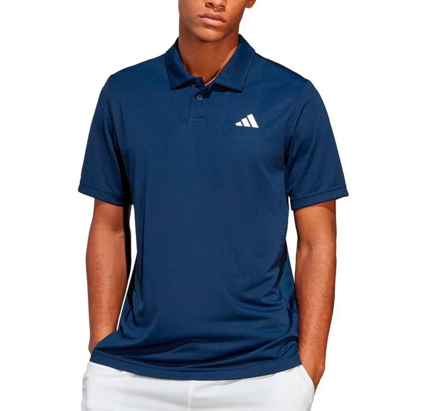 NEW Adidas Men’s S Blue Polo Shirt 100% Recycled Polyester Short Sleeve