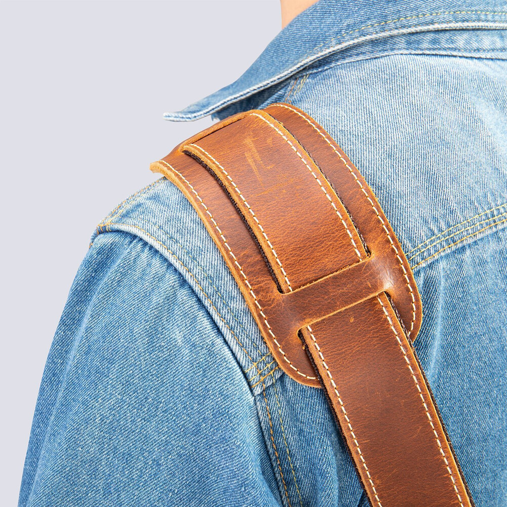 Genuine Leather Replacement strap Adjustable for Briefcase Luggage Messenger Bag