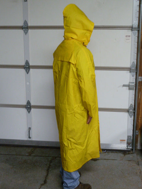 RIVER CITY PVC RAIN COAT, 200 SERIES, STYLE: 200C, YELLOW