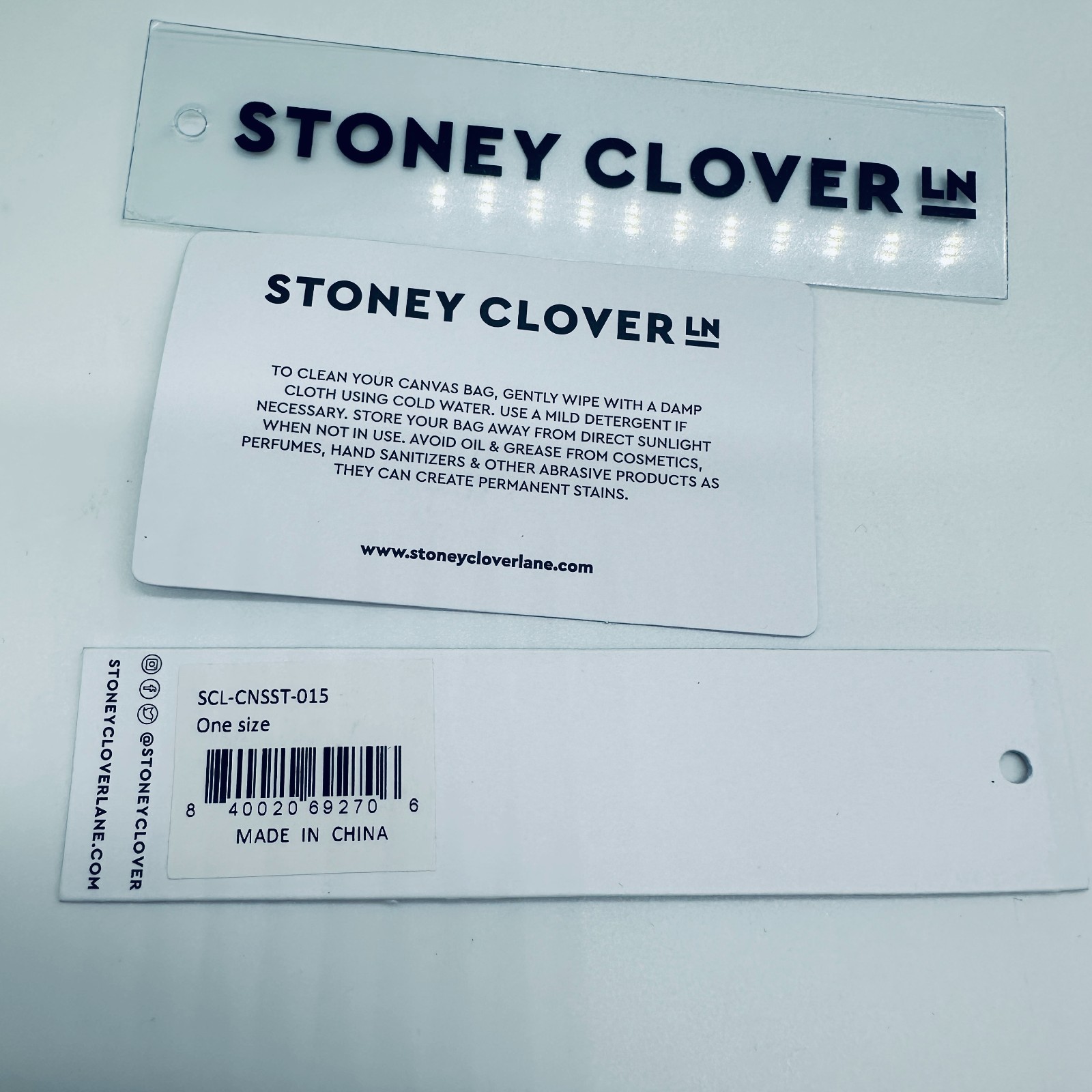 Stoney Clover Lane Canvas & Nylon Shopper Tote Natural Green
