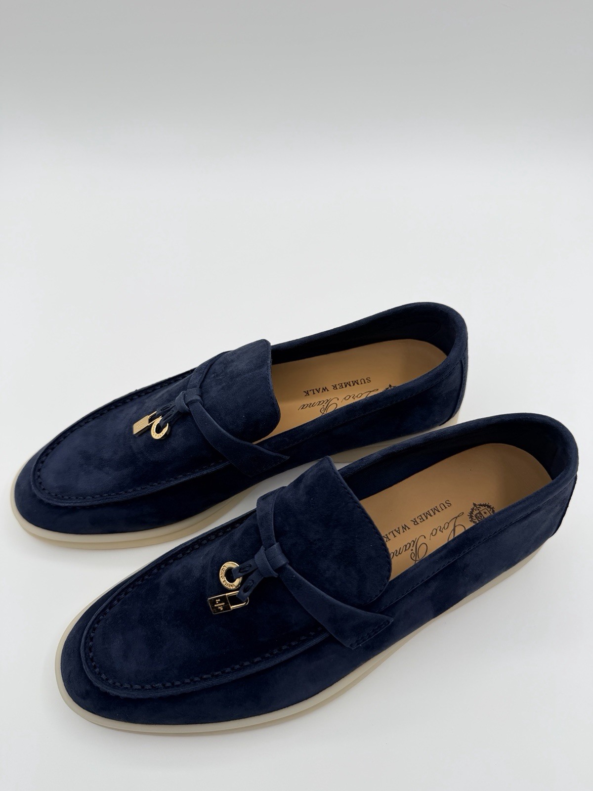 Loro Piana Summer Charm Walk Loafer Women’s EU 37 Midnight Blue Yacht Shoes