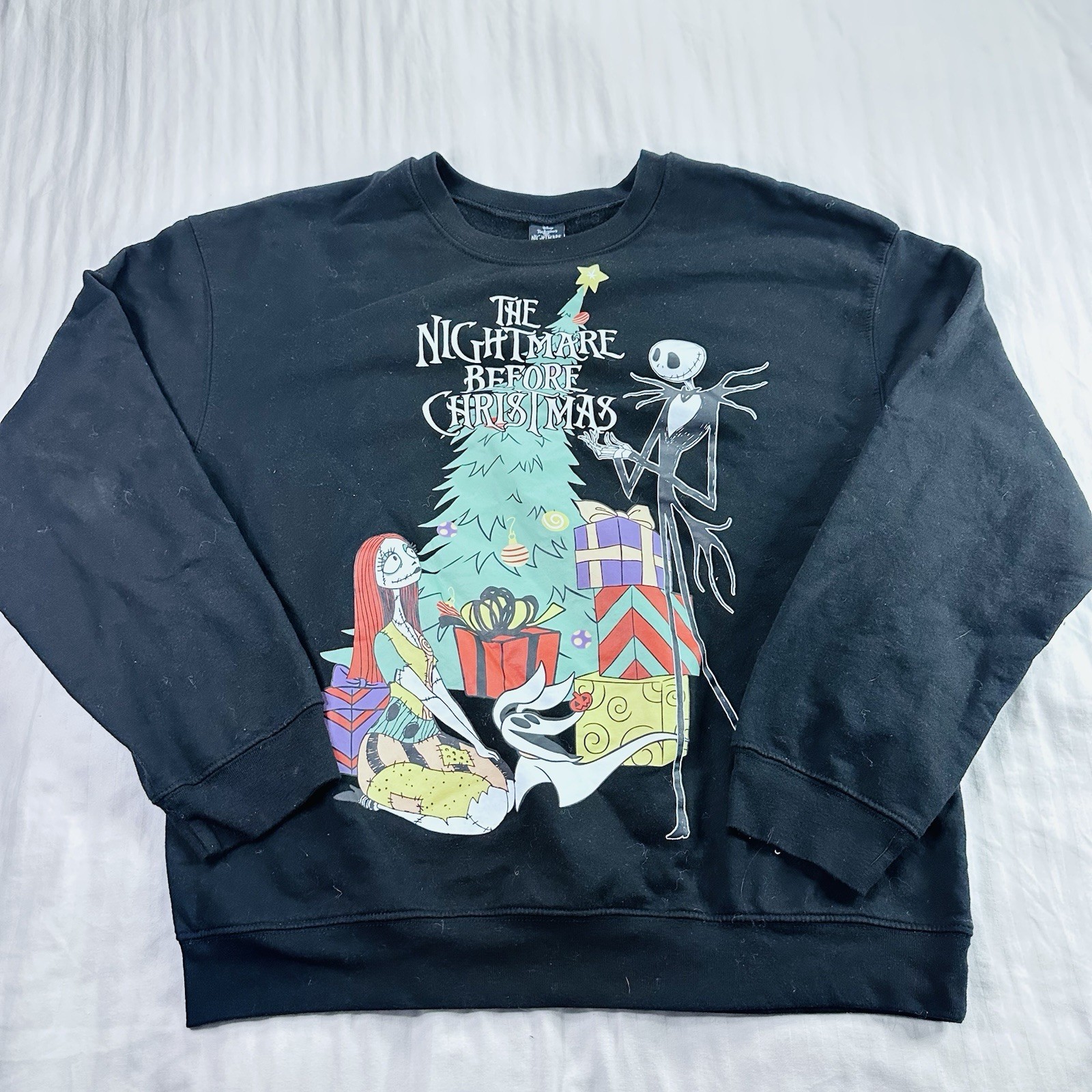 Nightmare Before Christmas Sweatshirt Womens Juniors Sweatshirt XL 15-17 Burton