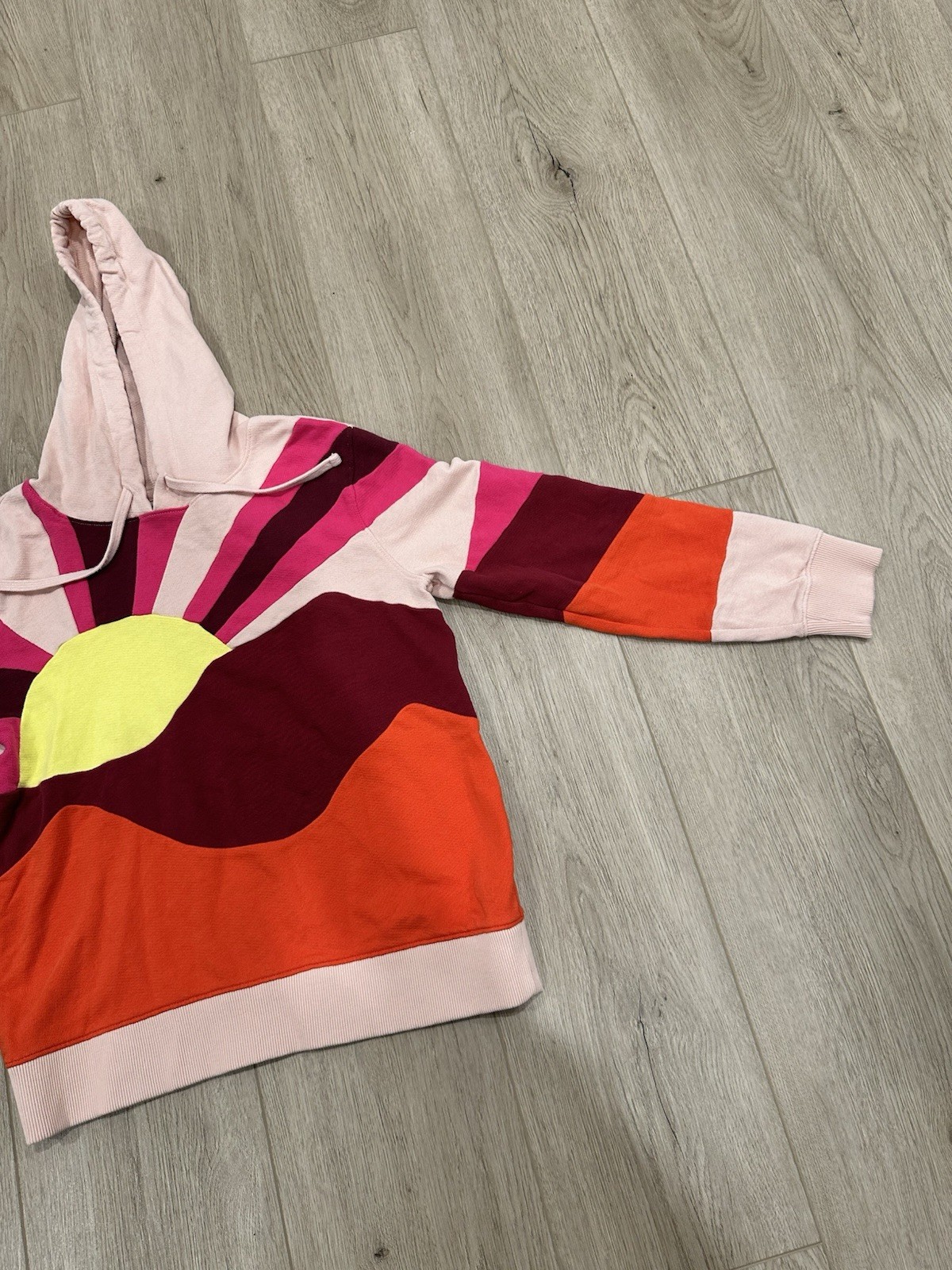 Faherty Soleil Hoodie Sunrise Sunset Graphic Pullover Sorbet Sahara Sun Sz XS