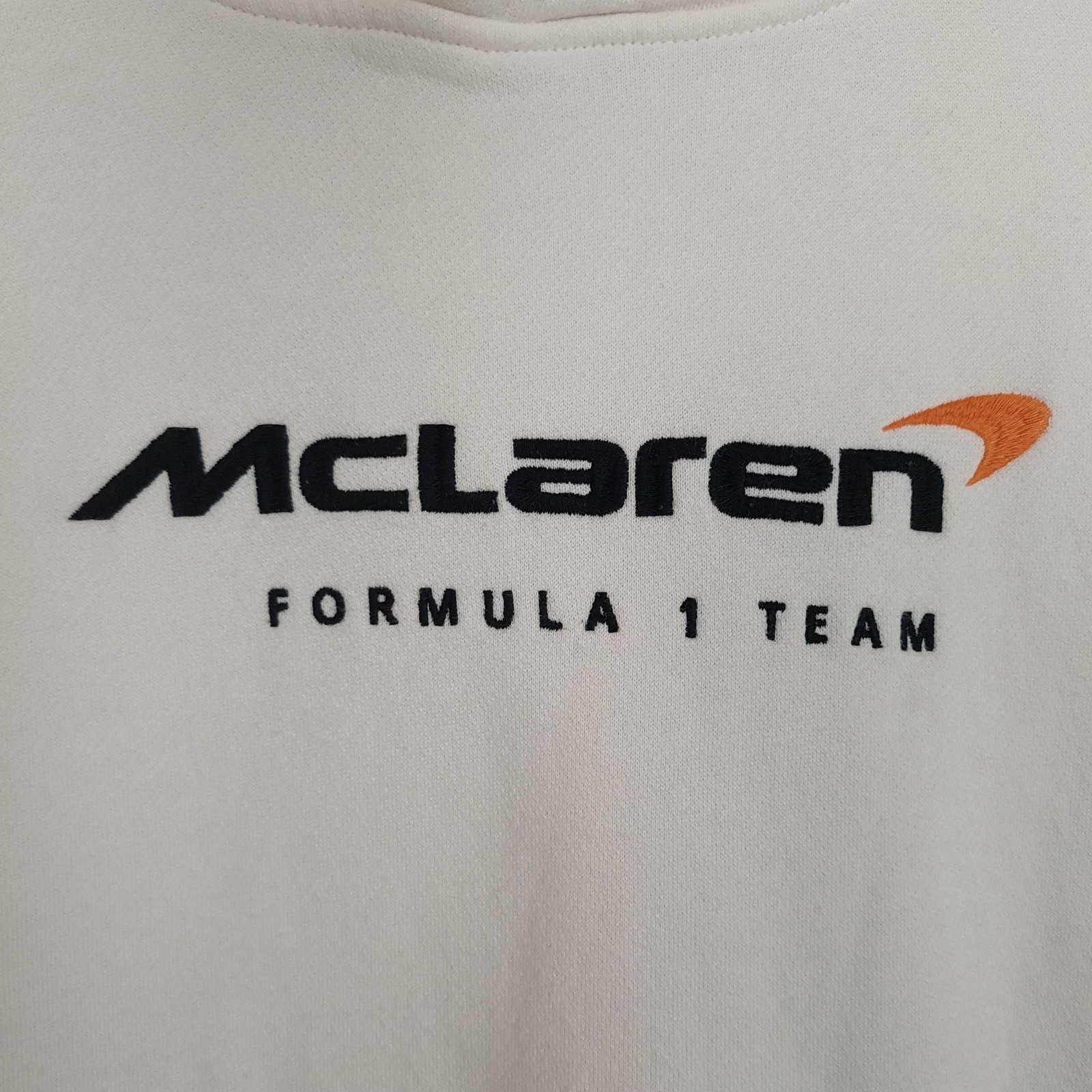 Hollister McLaren Formula 1 Team Hoodie Sweatshirt Mens Medium White Racing
