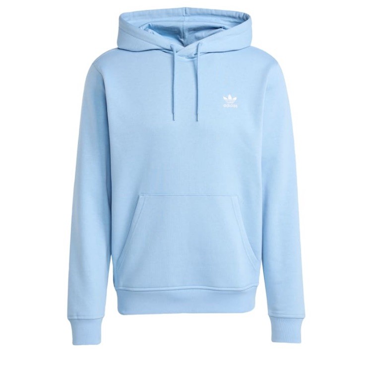 Adidas men Trefoil Essentials Hoodie blue Small New w/tags