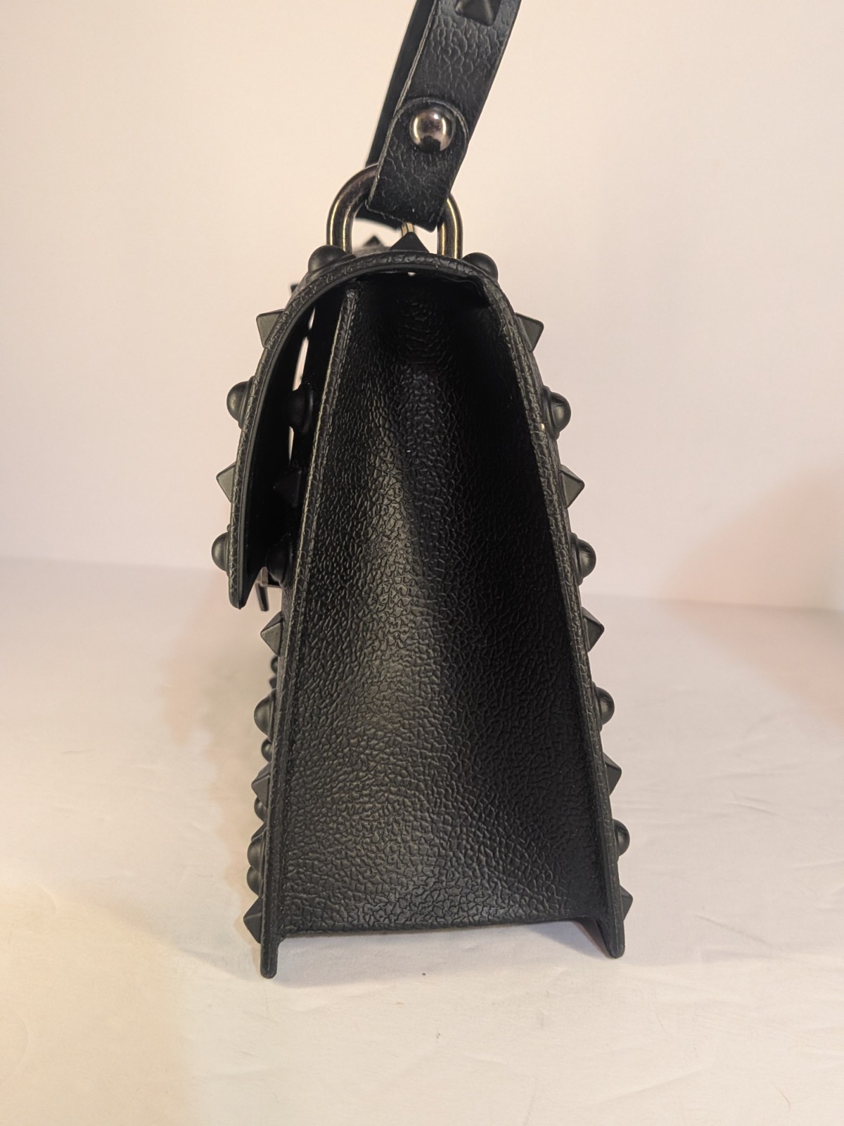 Goth Matte Black Studded Jelly Rubber Purse