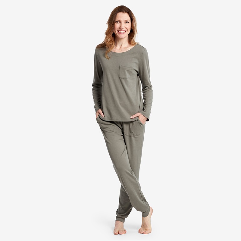 Pima Cotton Women’s Jogger Pants Pajama Set