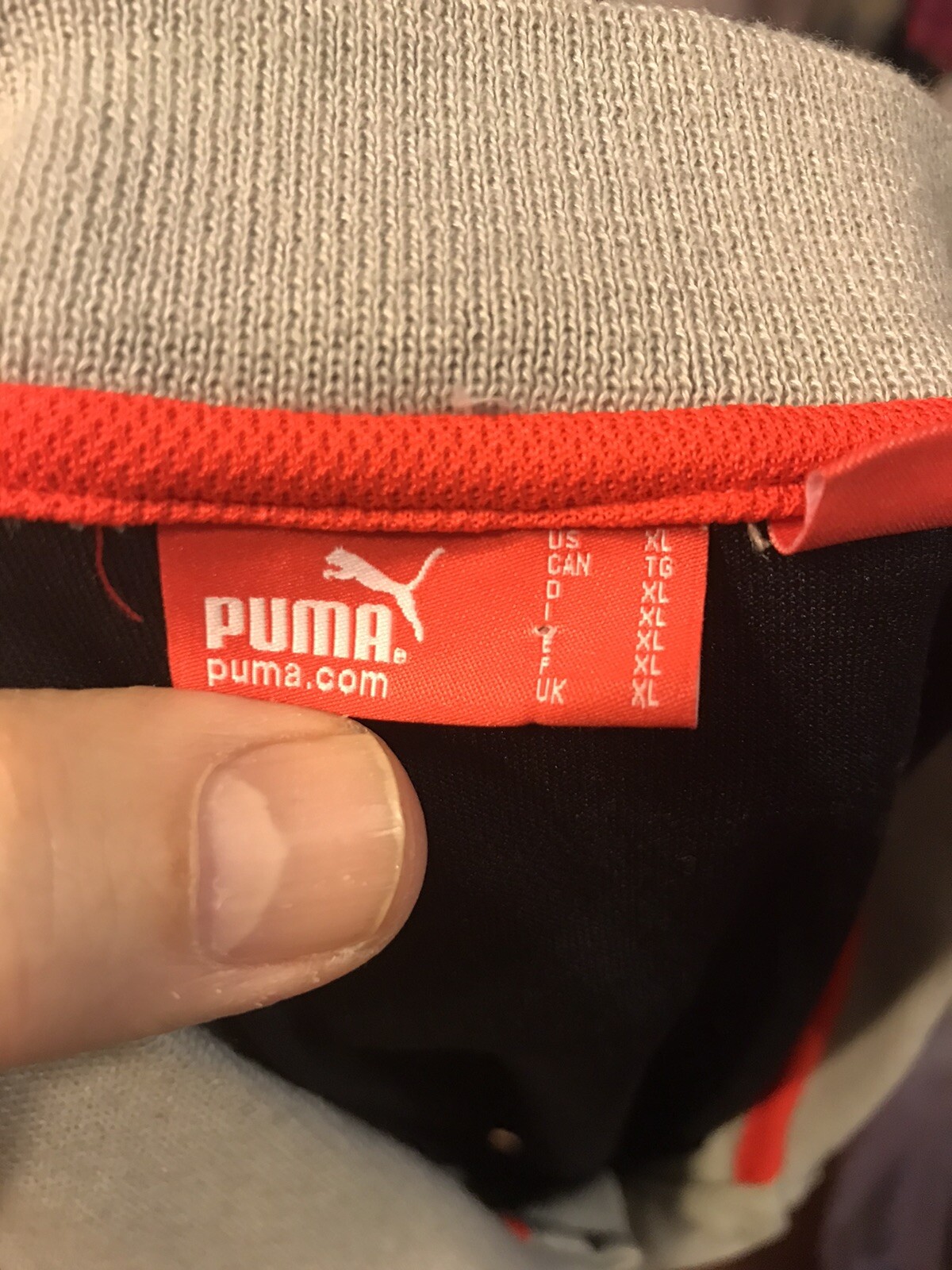 PUMA Men’s POLO Golf Shirt Gray Black Polyester XL – Detroit Ignition Soccer