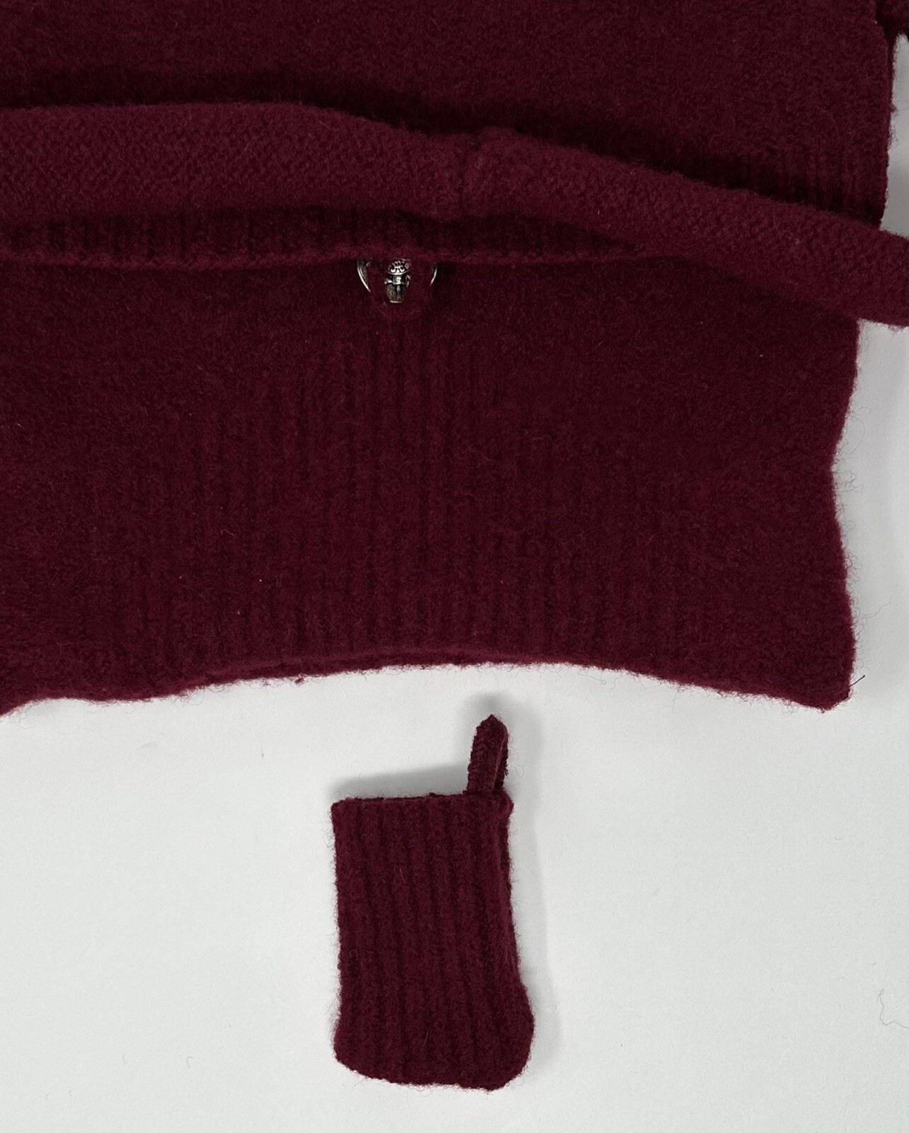 Handmade Wool Shoulder Bag Purse Pouch Button Knitted Felt Fabric Nordic Flair