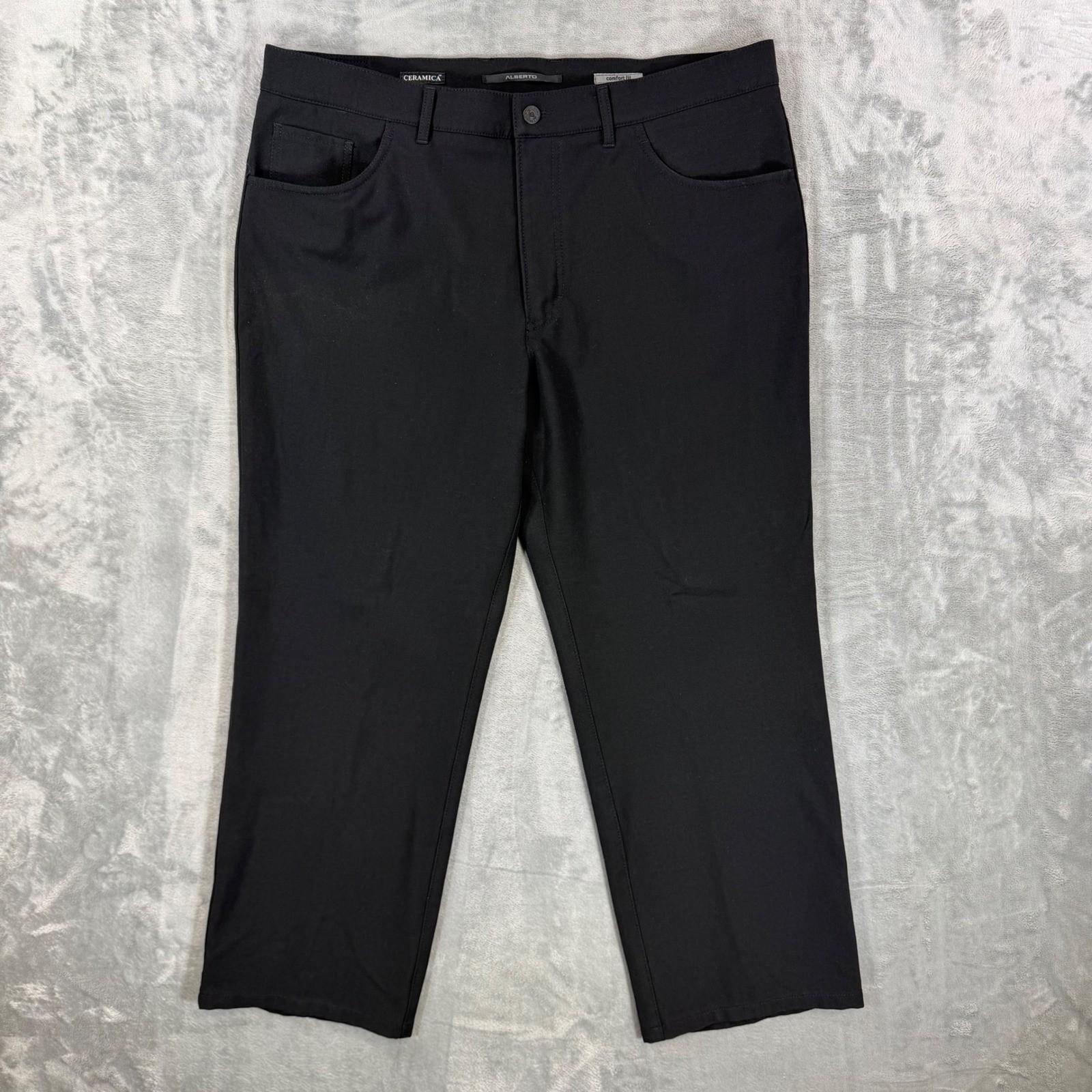 Alberto Tom Ceramica Comfort Fit Pants Men’s Size 56 (US Size 40×30) Black Pants