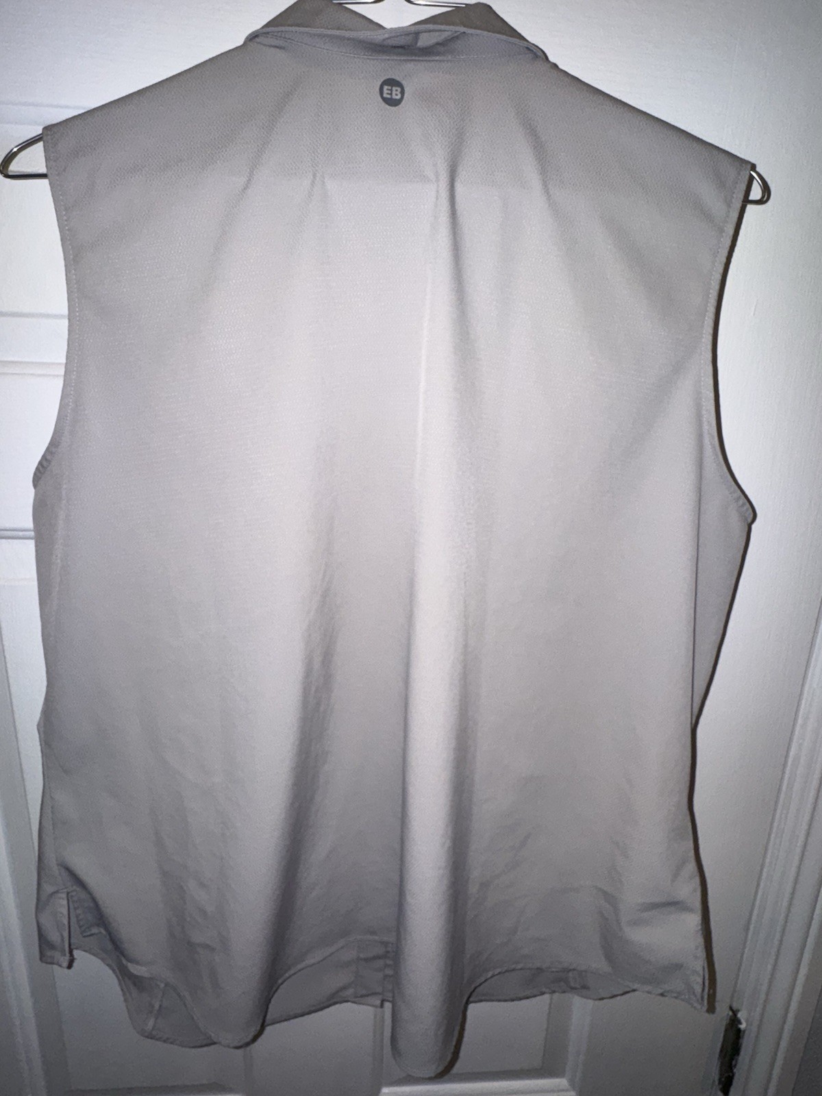 Eddie Bauer Womens Breathable Sleeveless Button Up XXL W/ Zip Pocket