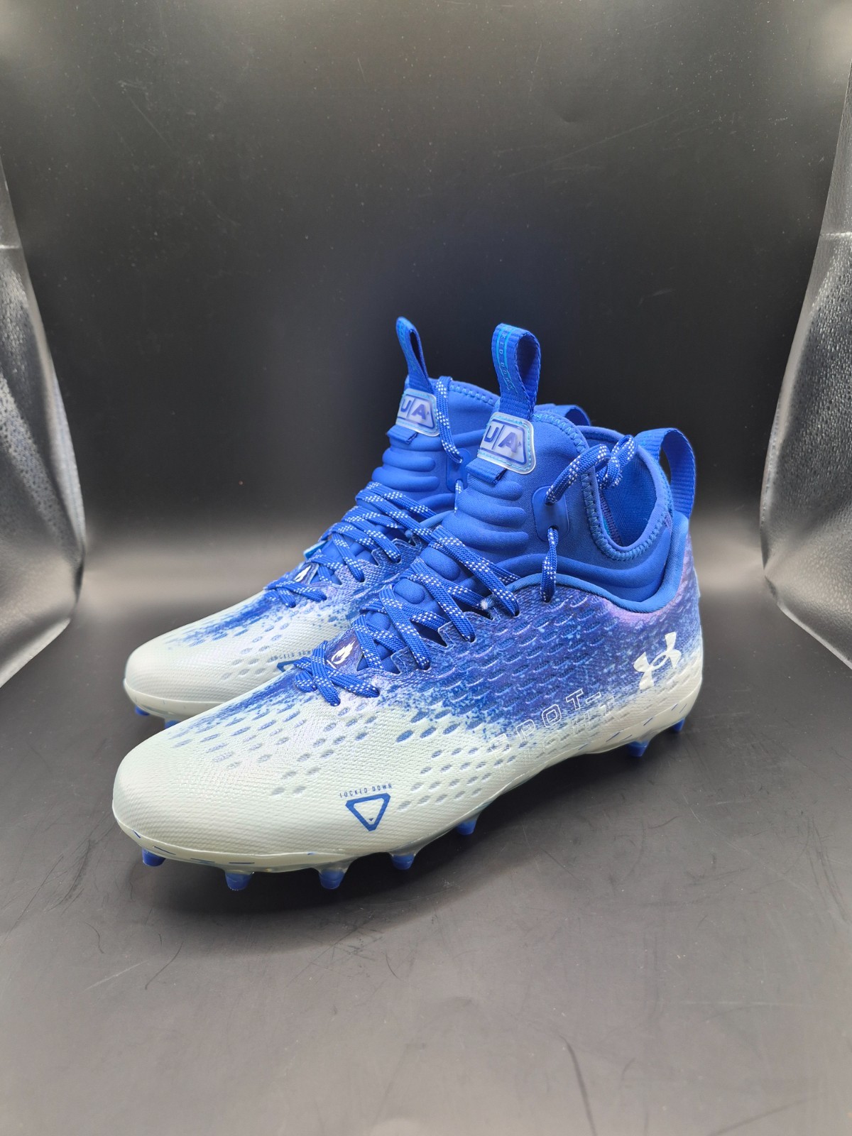 Under Armour Spotlight Lux MC (Size 9) “Blue/White” Men’s Football Cleats