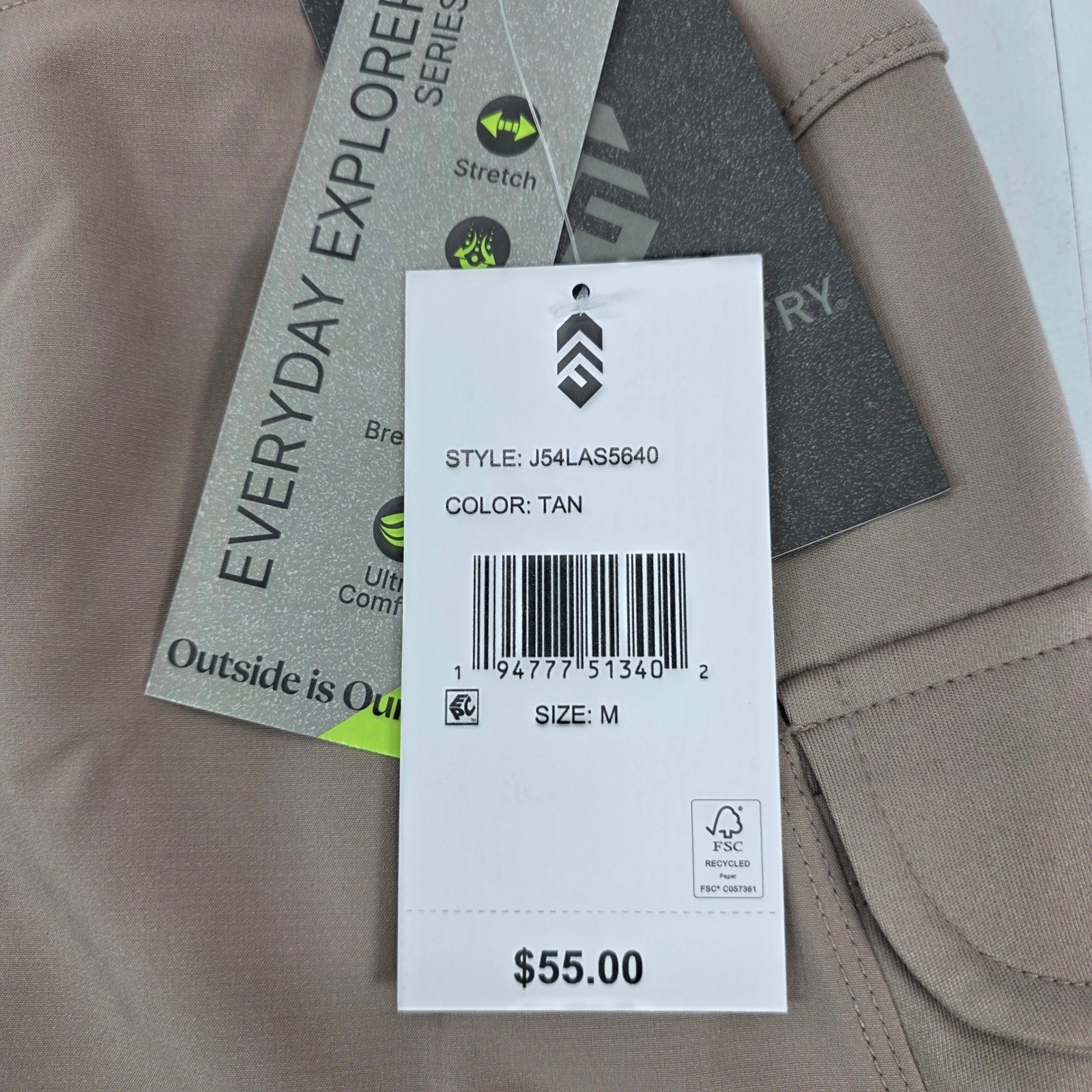 Free Country Everyday Explorer Tan Cargo Skort Medium NWT Pickleball Tennis Golf