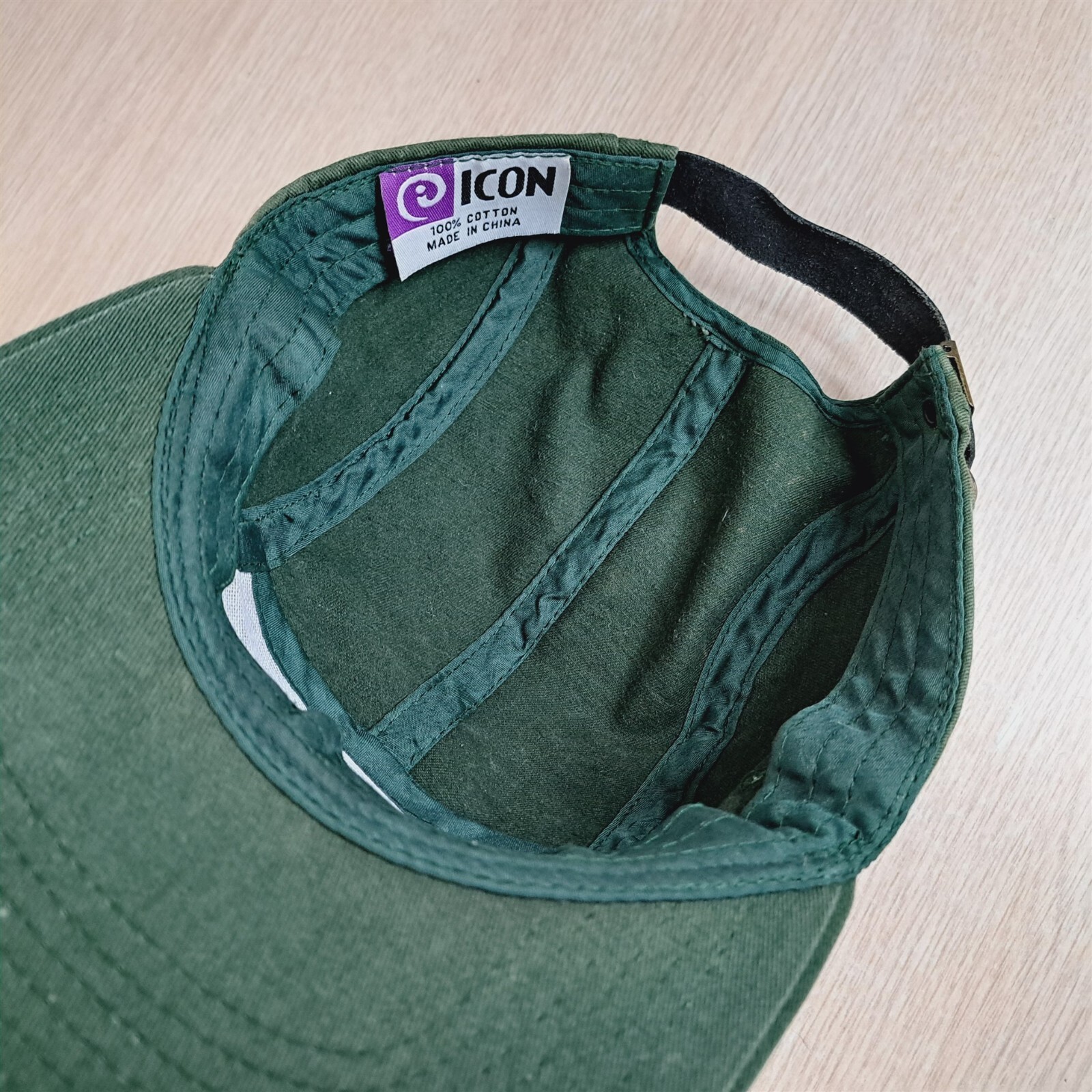 ICON BLANK/NO LOGO WOMENS 5 PANEL ADJUSTABLE STRAPBACK BASEBALL HAT/CAP, GREEN