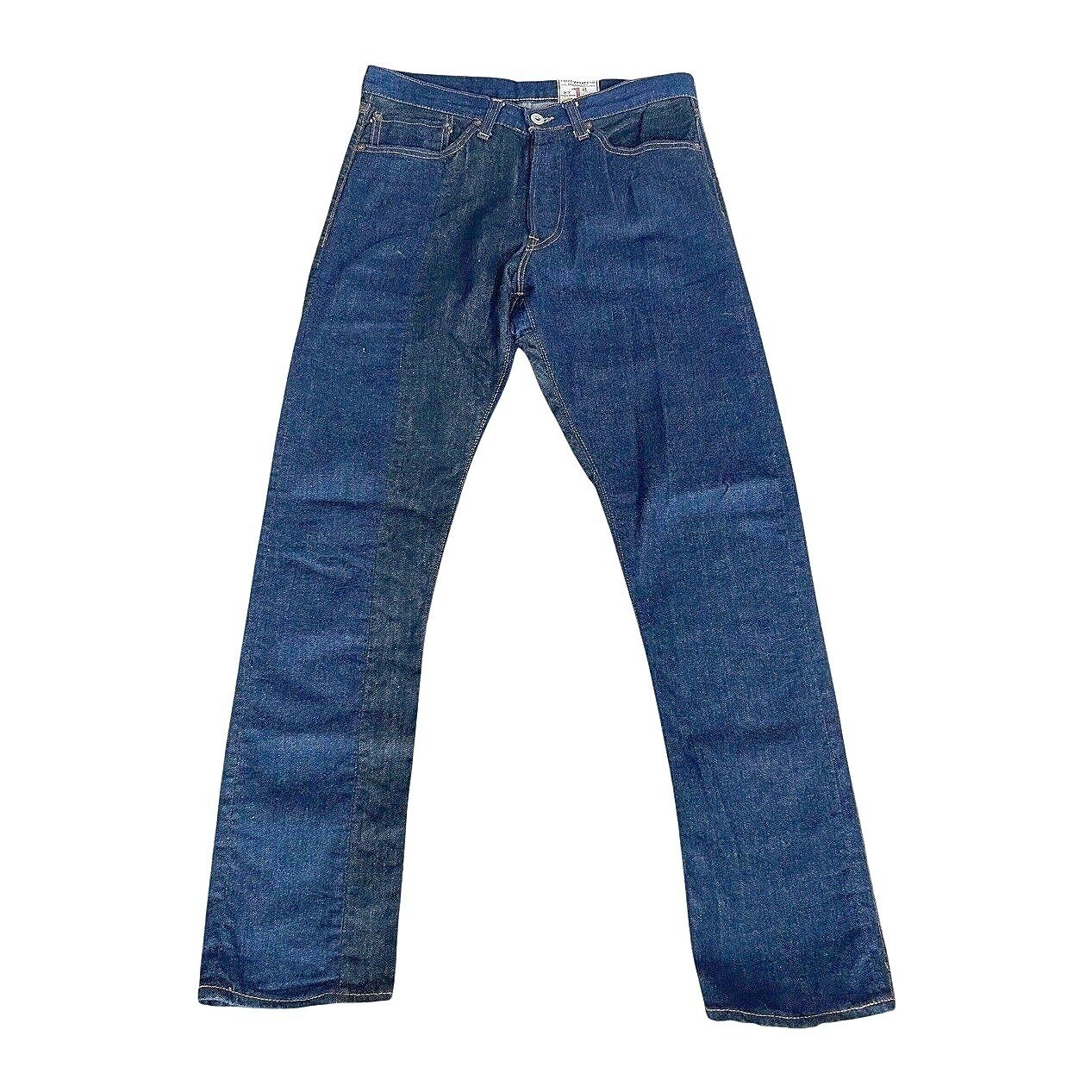 First Standard Co Duck & Denim Jeans Mens 31×30 Indigo Two Tone Straight Leg USA