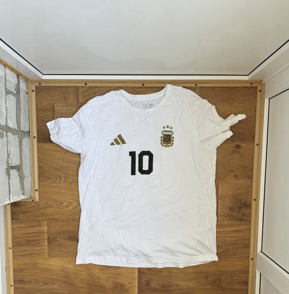 Adidas Argentina Messi Men’s Training Soccer T Shirt Mens Size XL White