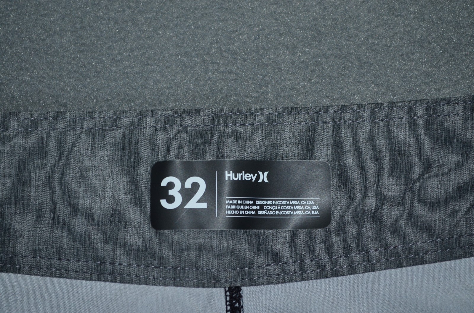 Hurley Phantom Boardshorts Mens 32 Gray/Black 9″ Inseam Aztec 20″ Length New