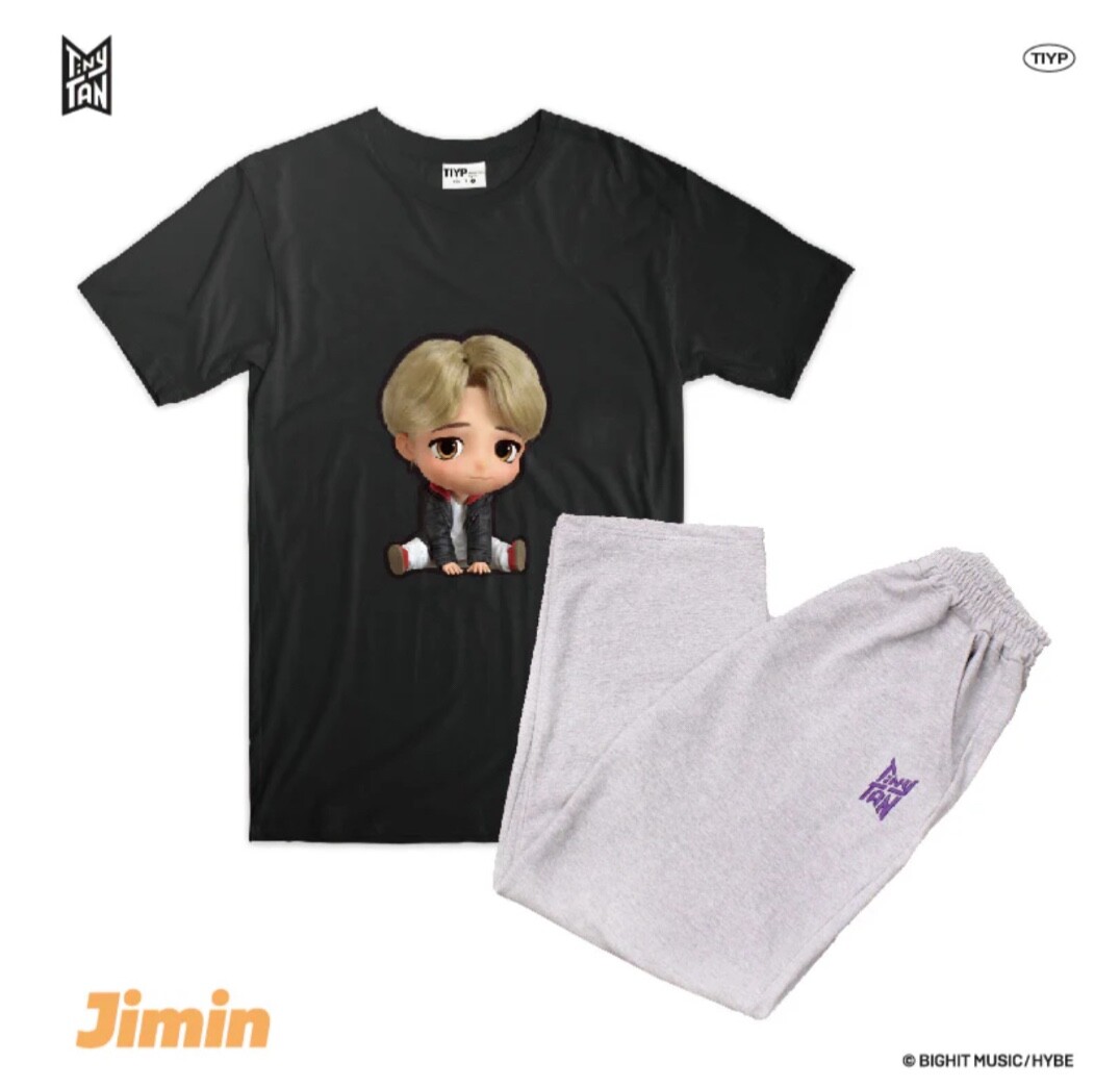 TinyTAN 3D Black Loungewear by TIYP