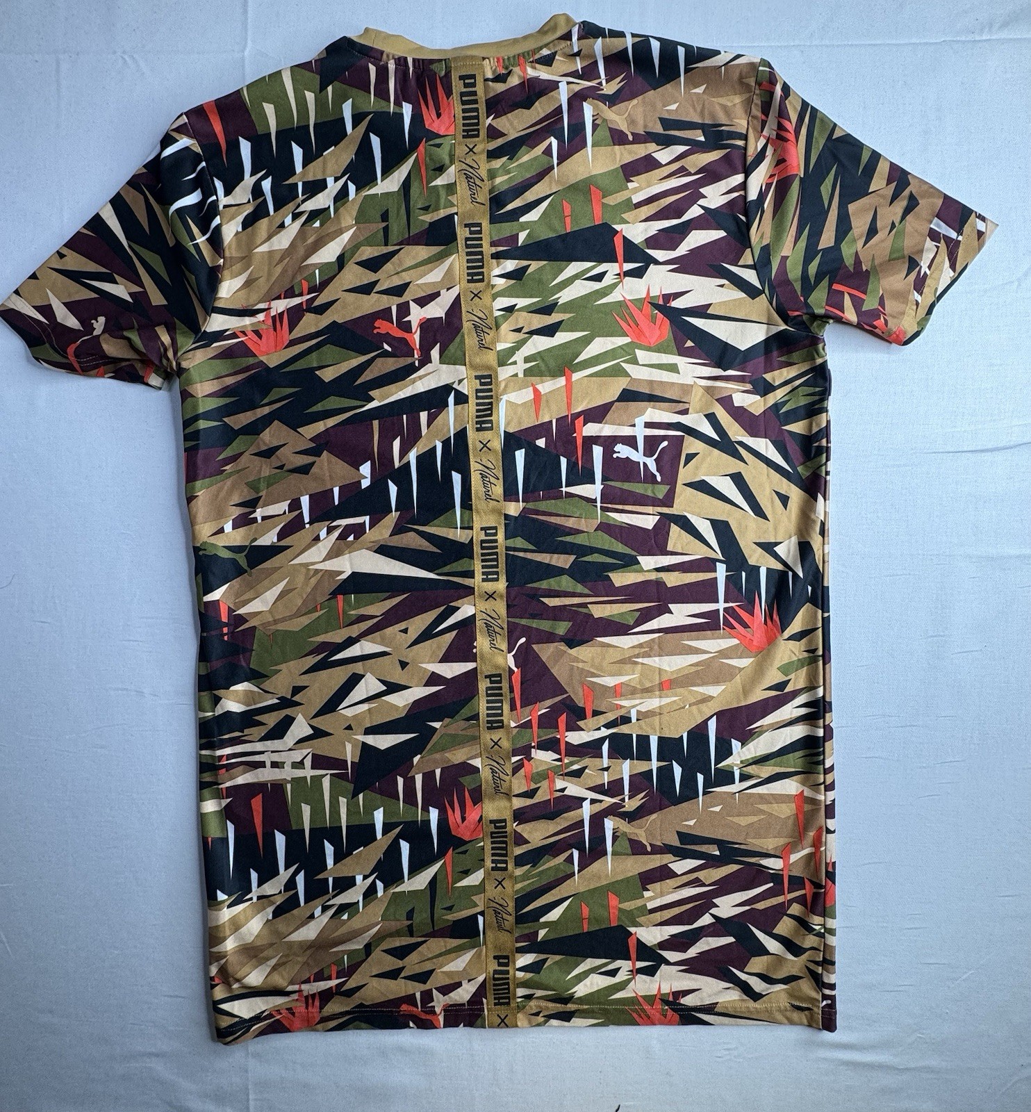 PUMA x Naturel Men’s Logo Crew Neck Short Sleeve Camo T-Shirt Multicolor S
