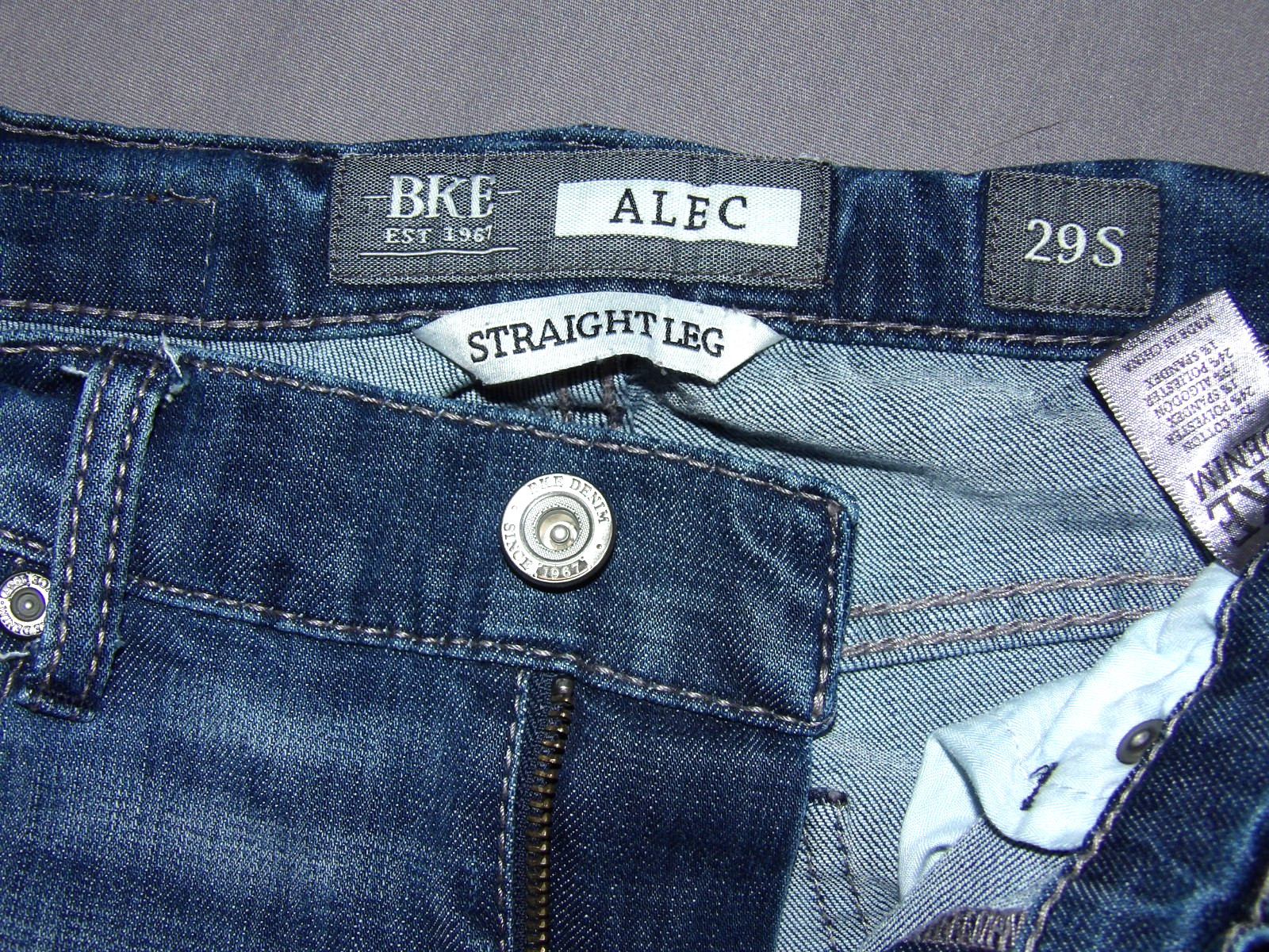 Buckle BKE Stretch Medium Wash ALEC Straight Leg Denim Jeans Men’s 29 X 30