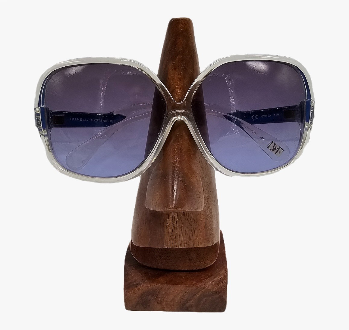 Vintage Diane Von Furstenburg Cold Insert Sunglasses Butterfly 406 Purple Lenses