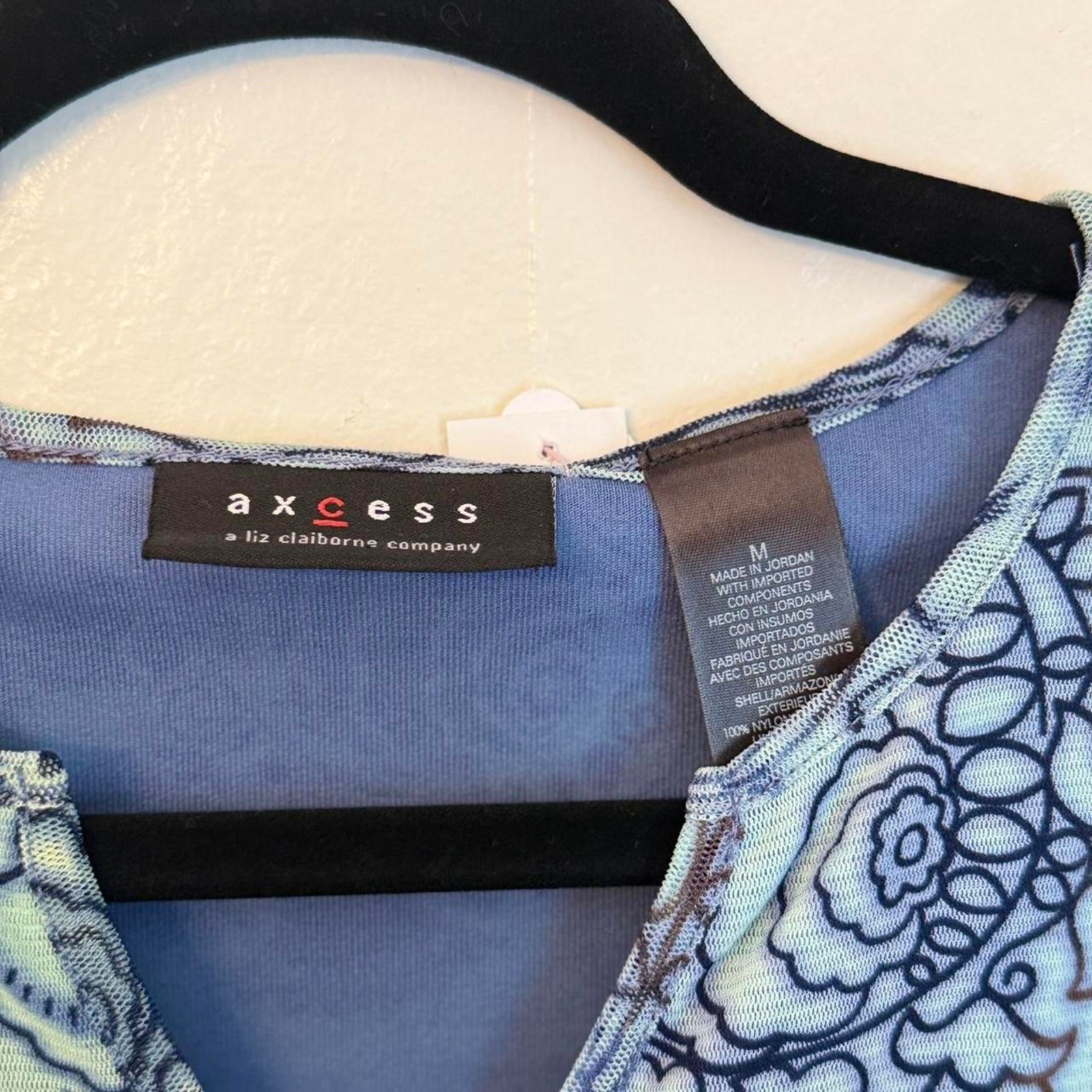 Blue Green Floral Y2K Medium