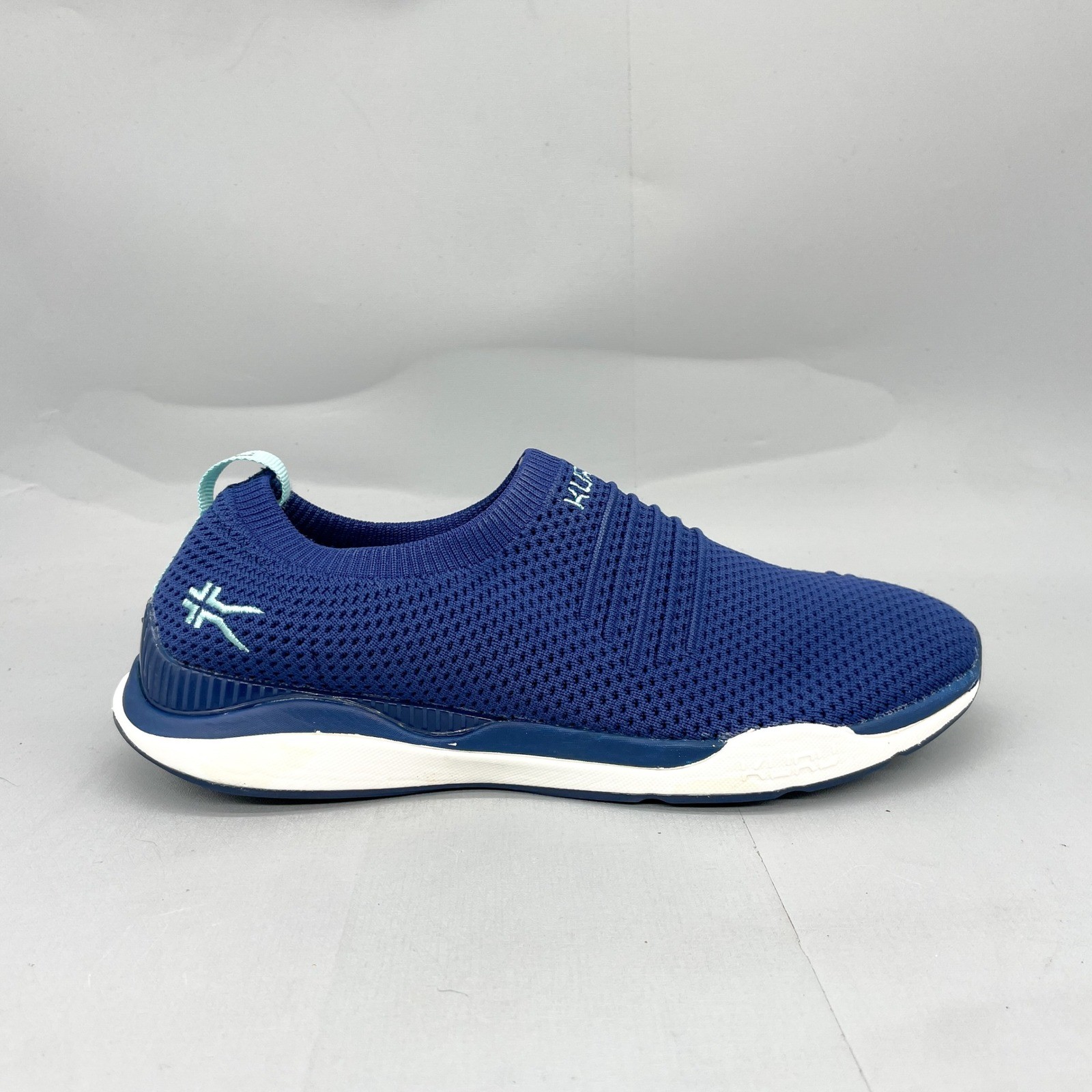 Kuru Atom Slip On Sneakers Womens 8.5 Navy Blue Knit Walking Shoe Travel Comfort
