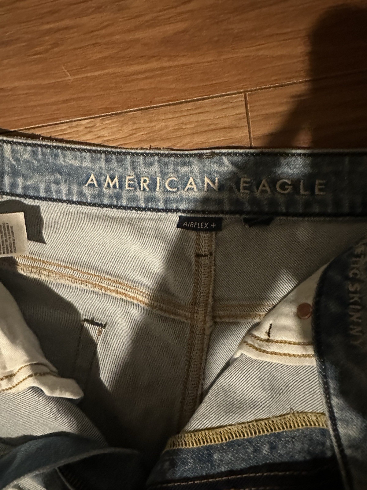 American Eagle Outfitters Airflex+ Men’s Skinny Slim Light Wash Stretch Jeans