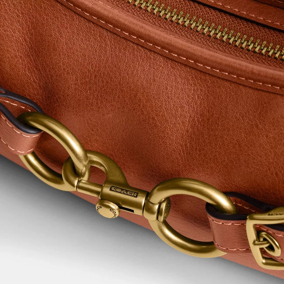 COACH Belted Ergo Shoulder Bag 26 Amber Brown CEN80 NWT