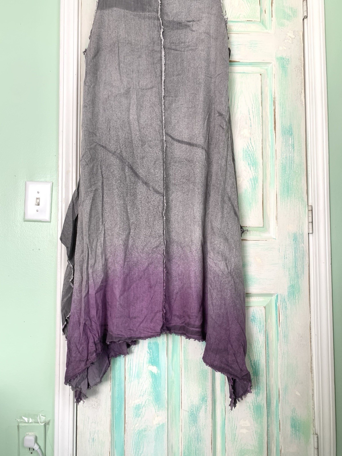 BRAND NEW A Rare Bird Purple/Grey Dip Dye Frayed Dress Size L/XL