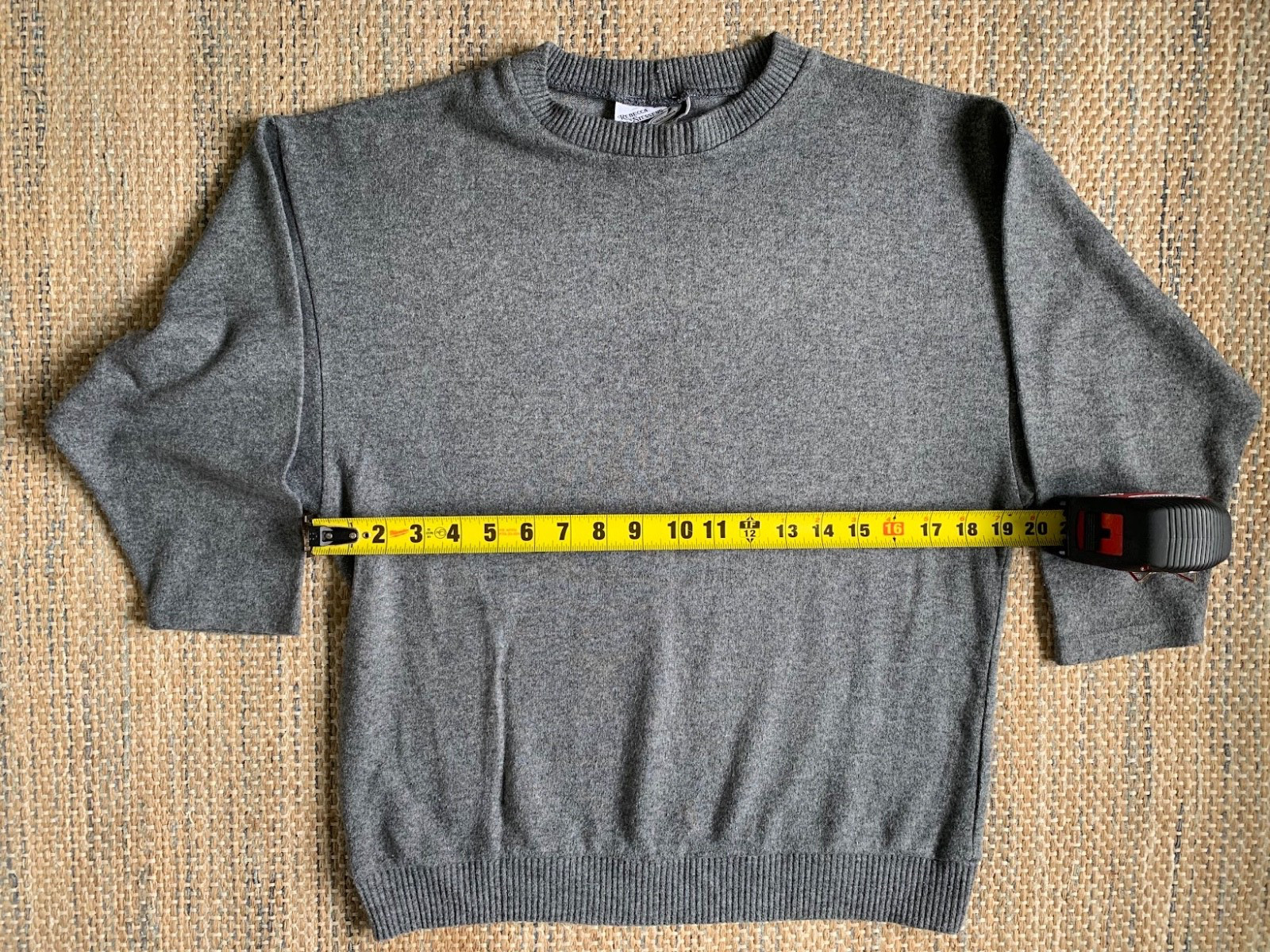 VTG Rebecca Stessens Sml Mid-Elbow 80s Workout Pullover Gray Sweater Made in USA