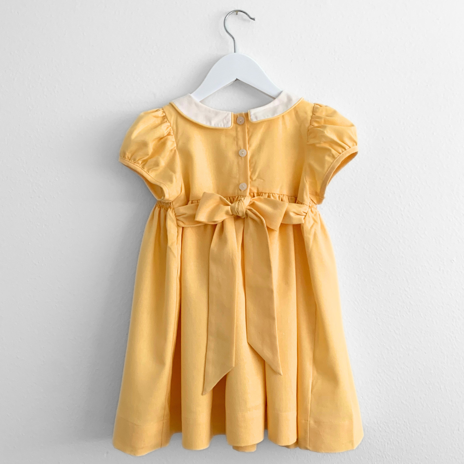 NWT Pretty Girls Embroidered Smocked Dress Boutique Princess Sunshine Yellow 4T