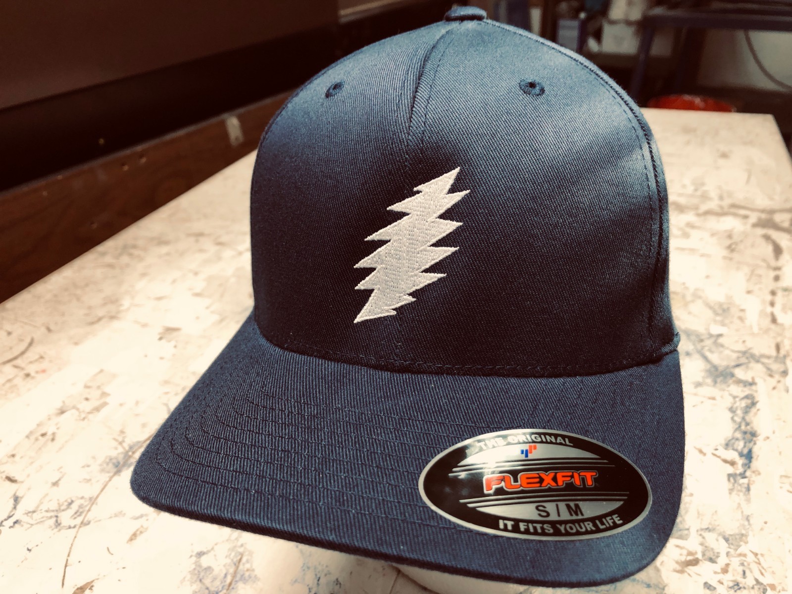 Grateful Dead SYF ‘Bolt” Embroidered Flexfit Ball Cap Black, Navy or Olive