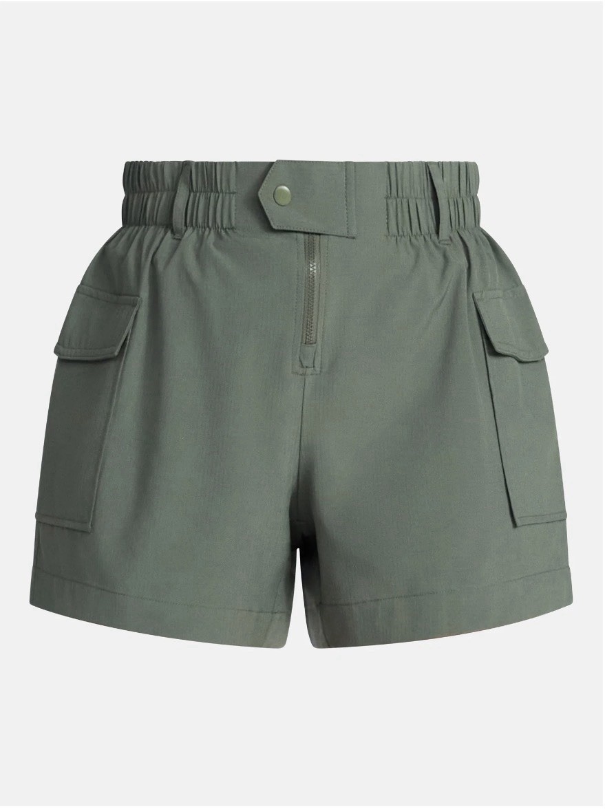 AVIA Women’s Size L (12-14) Outdoor Ripstop Shorts • Green Midnight