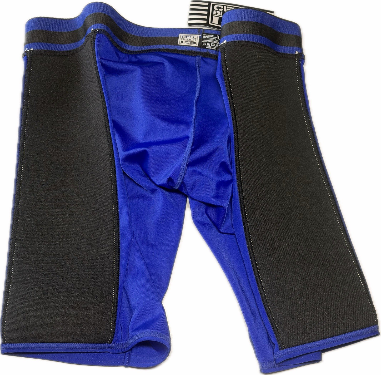 CellBlock 13 Men’s Kick-Off Short Neoprene Lace Up Black Blue Sz Large