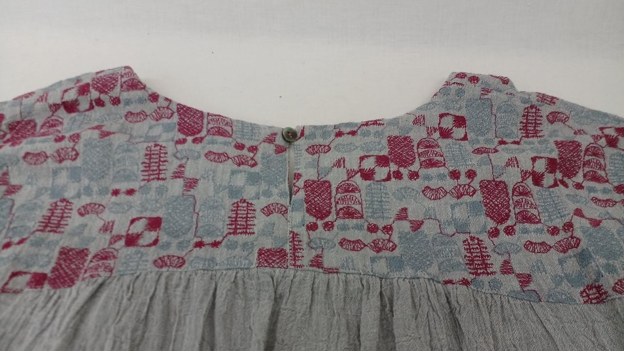 Gungendo Fruit Ice Embroidery Tunic Women’s Vintage Cotton Size Free
