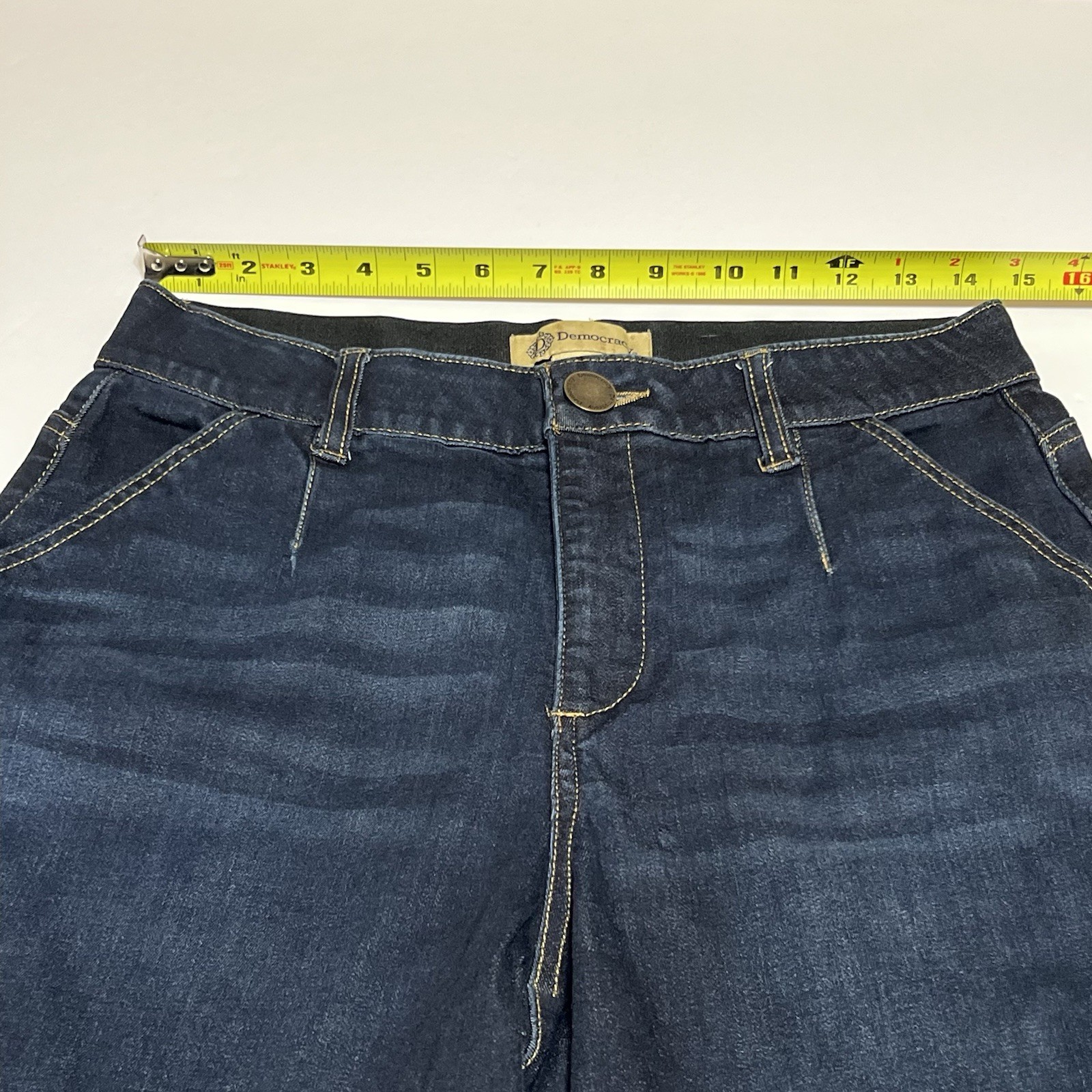 Democracy Ab Technology Wide Leg Jeans Womens 10 (29×29) Blue Dark Wash
