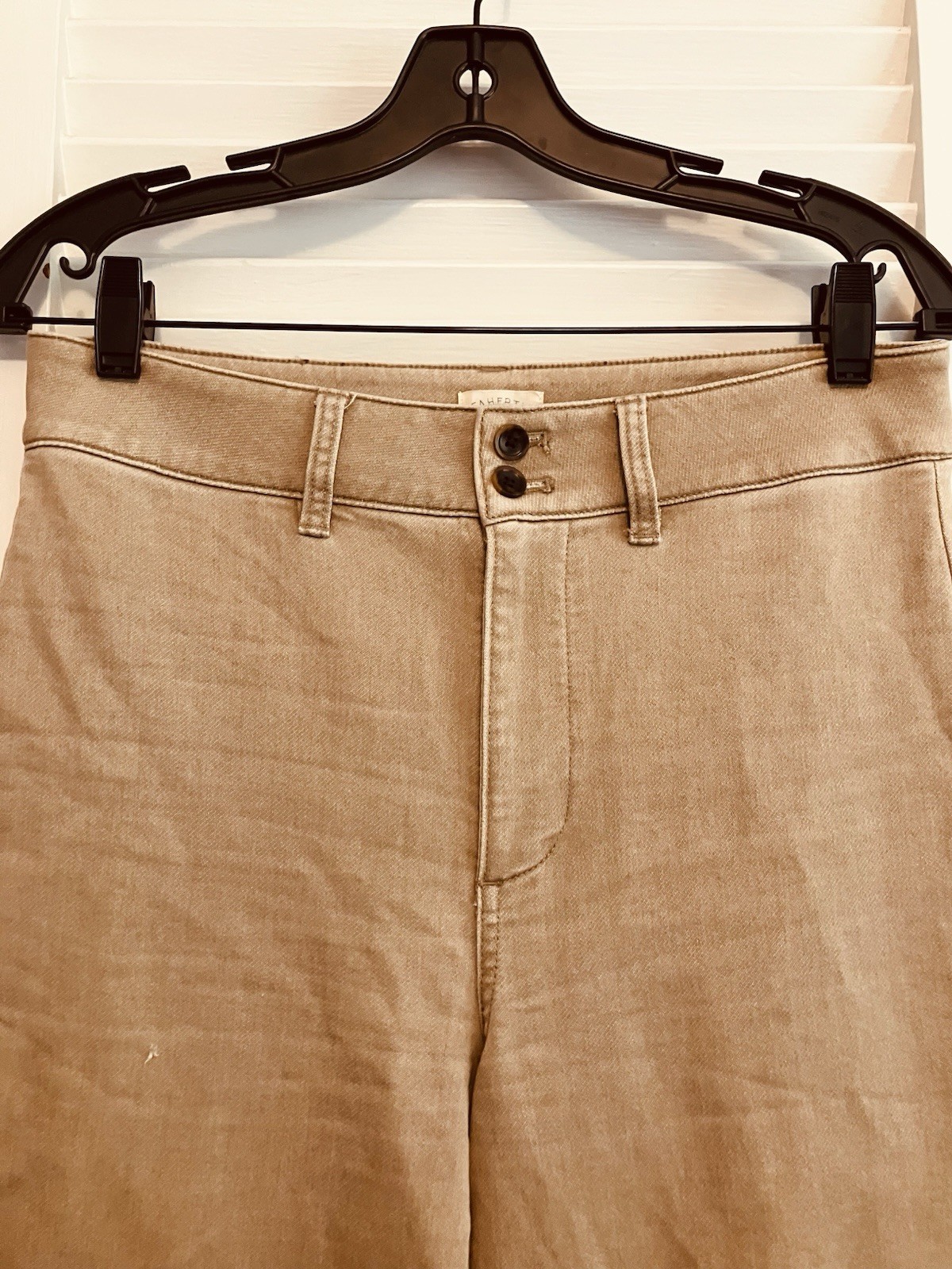 29) FAHERTY TERRY SAILOR Trouser Desert Khaki Wide Leg Trousers Pants Womens