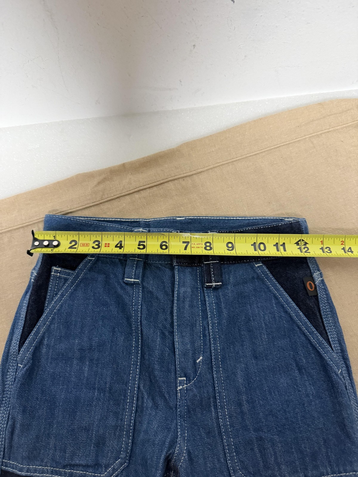 Chloe Jeans Womens 34 Blue Ultramarine Colorblock Two Tone Panel High Rise Denim