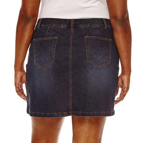 St. John’s Bay Denim Skort Dark Wash Easy Fit Sizes 4, 6, 8, 12