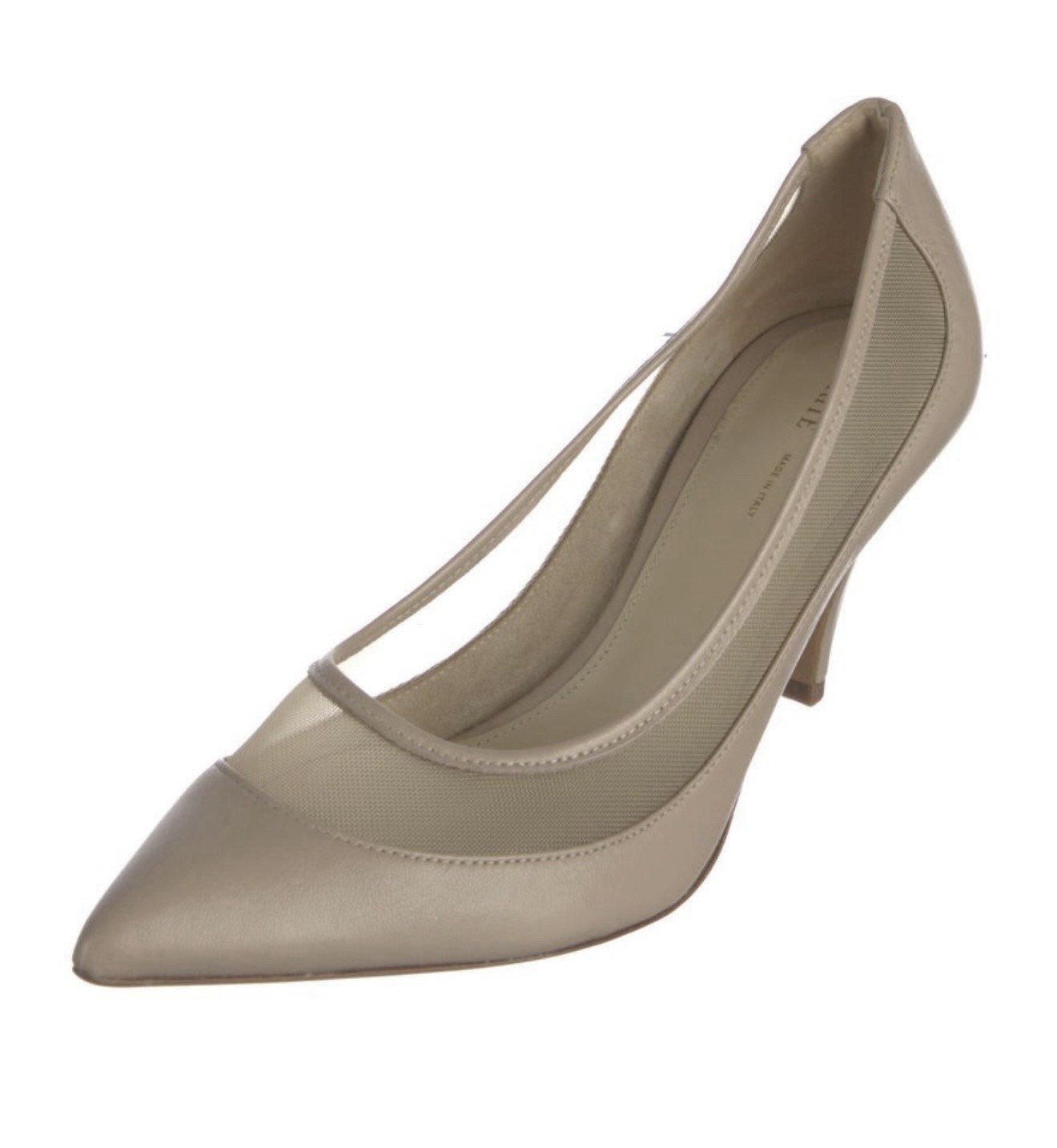 Khaite Leather Mesh Accents Pumps New 37 7