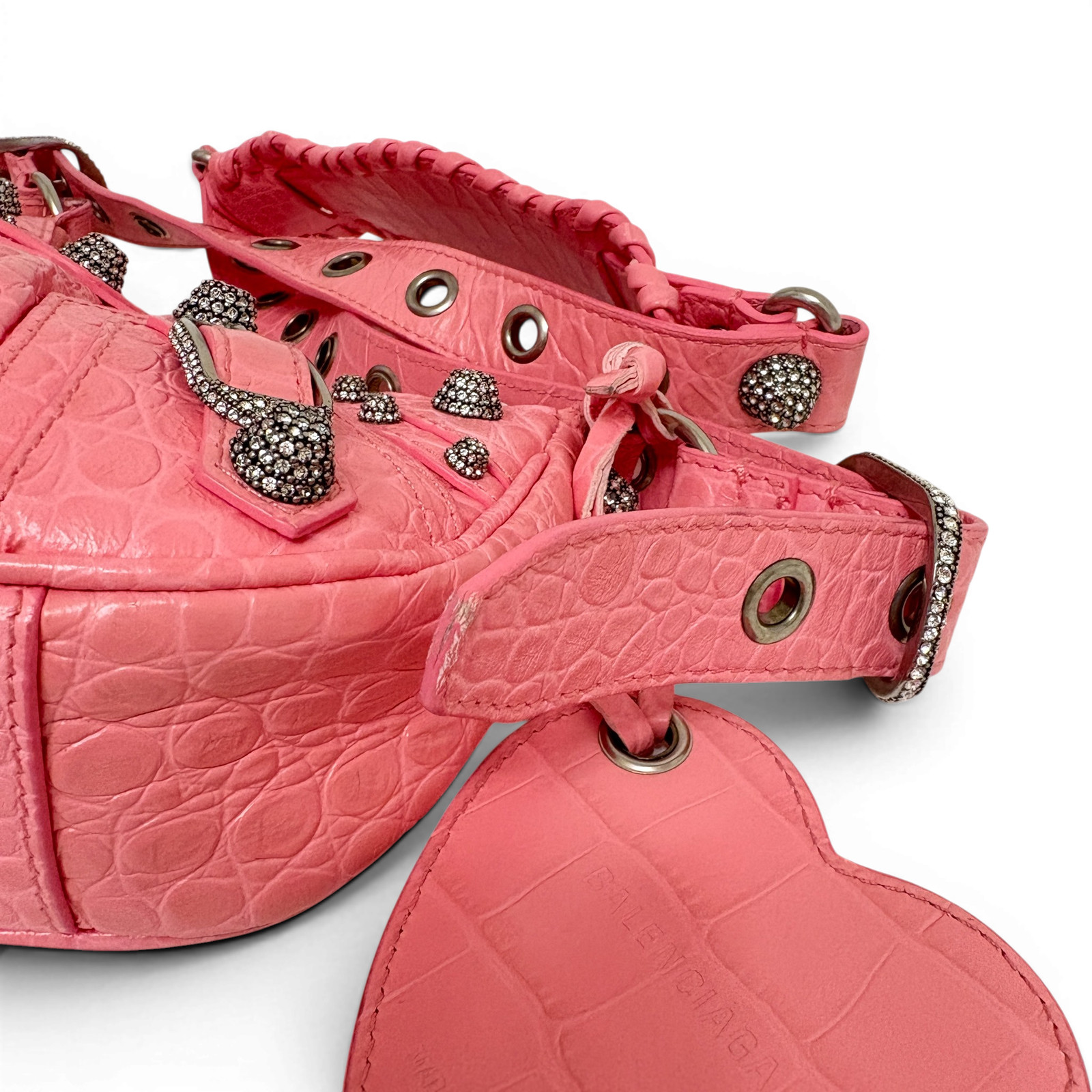 BALENCIAGA Le Cagole Shoulder Bag XS Linestone Pink