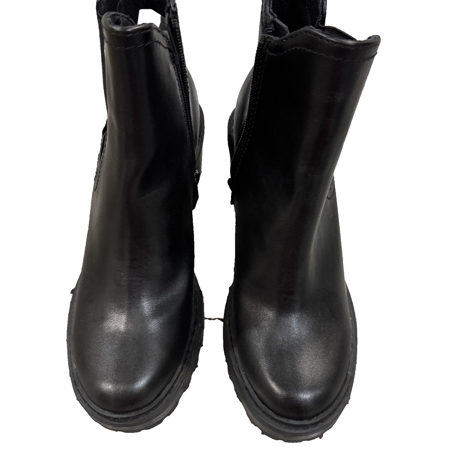 Madden NYC Lug Sole Nappa Chelsea Black Boot New in Box Size 11 Zip or Pull-On