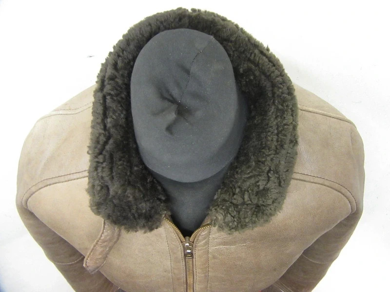 Vintage sheepskin biker jacket size 10 BY LAMANTA