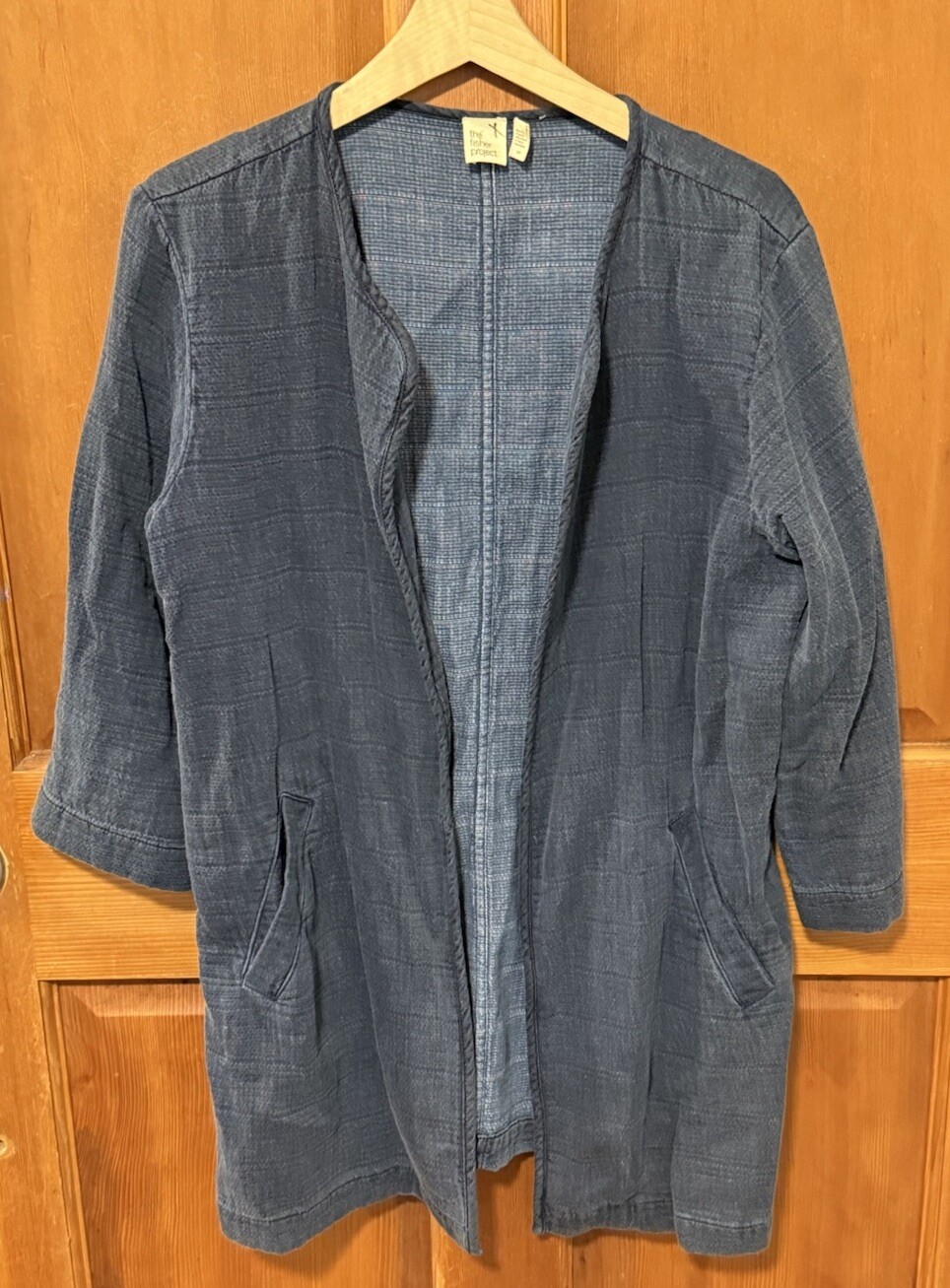The Fisher Project Eileen Fisher Indigo Blue Light Barn Coat Chore Jacket Small