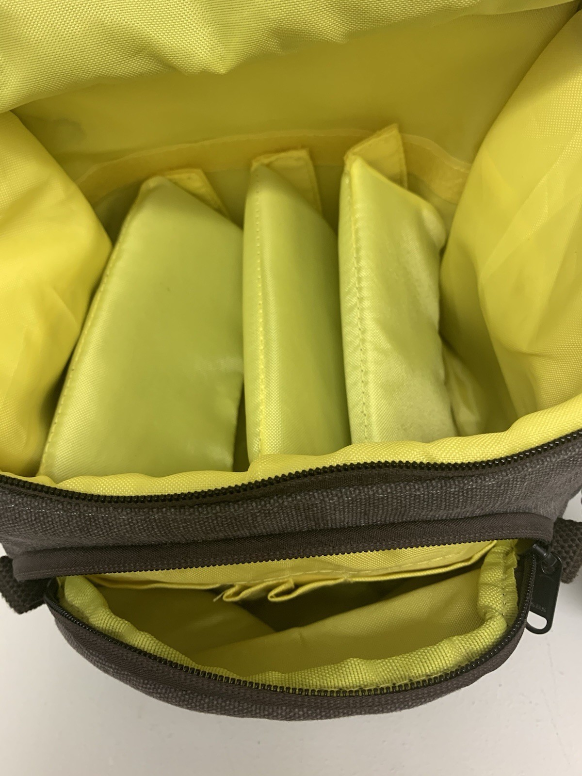 S-Zone Canvas Camera / Messenger Bag Padded Divider Inserts Crossbody Excellent!