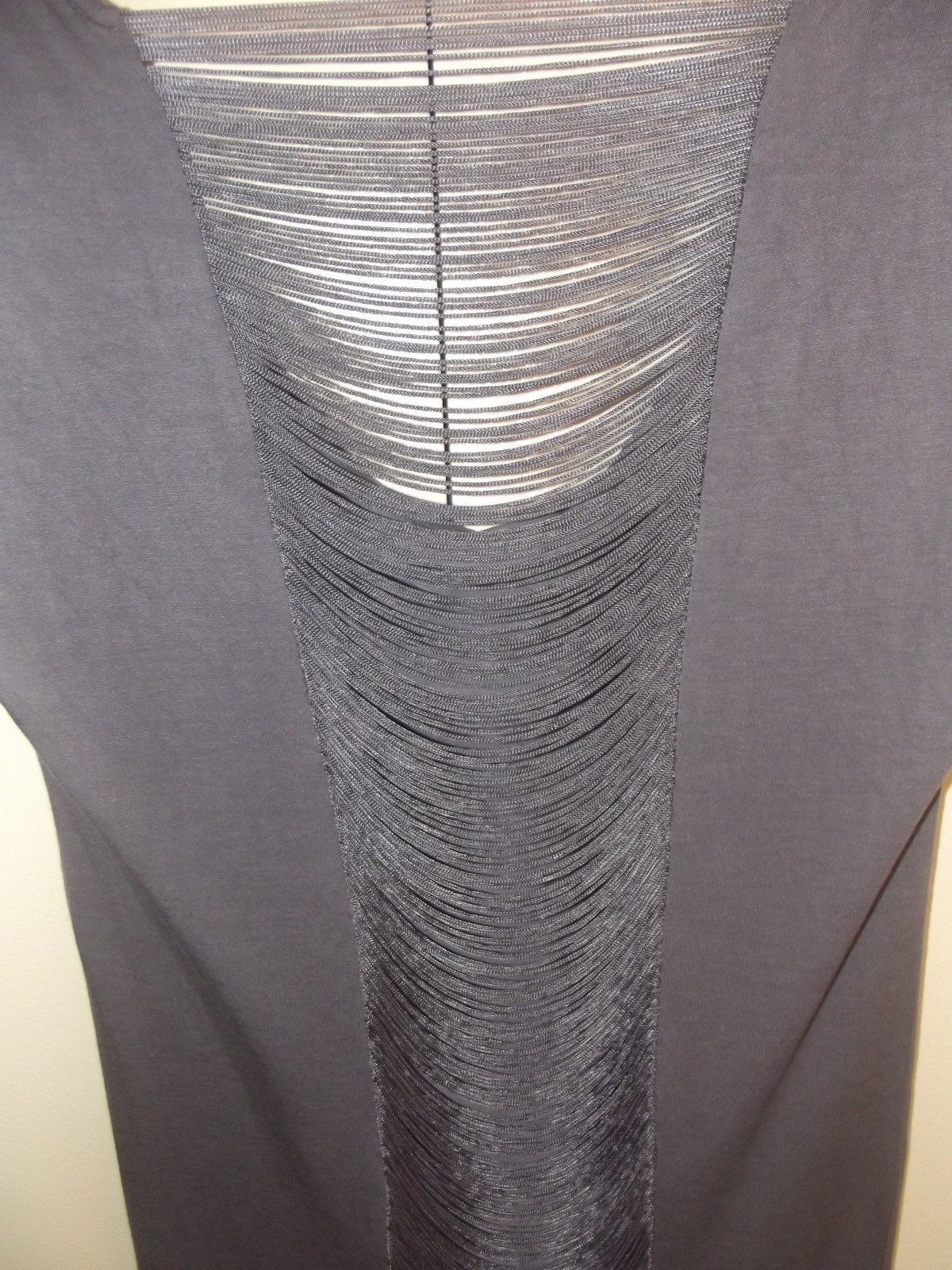 Purple Grey, Cowl neck, Open back, Long-length, Top / T-shirt, Womens UK 8 Party
