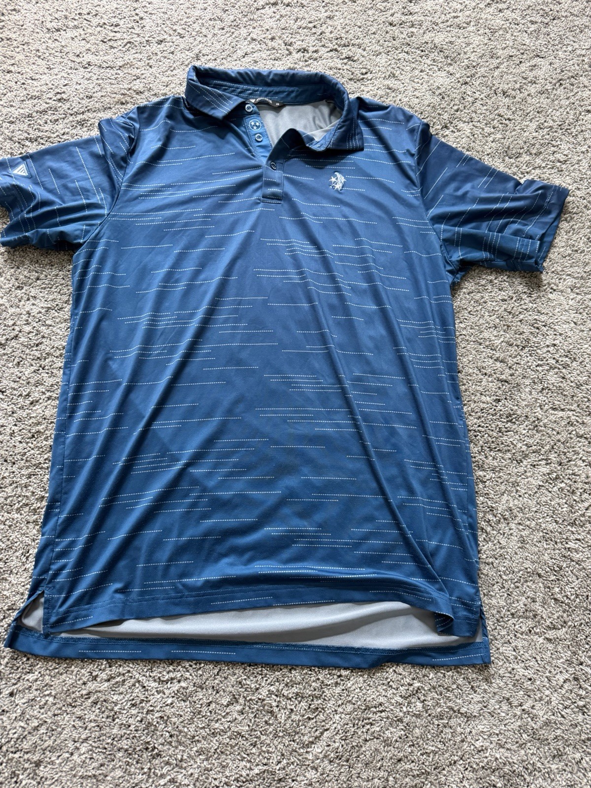 Men’s Athletic Golf Polo, Level Wear Brand, Navy Blue Size Large, Tennessee Golf