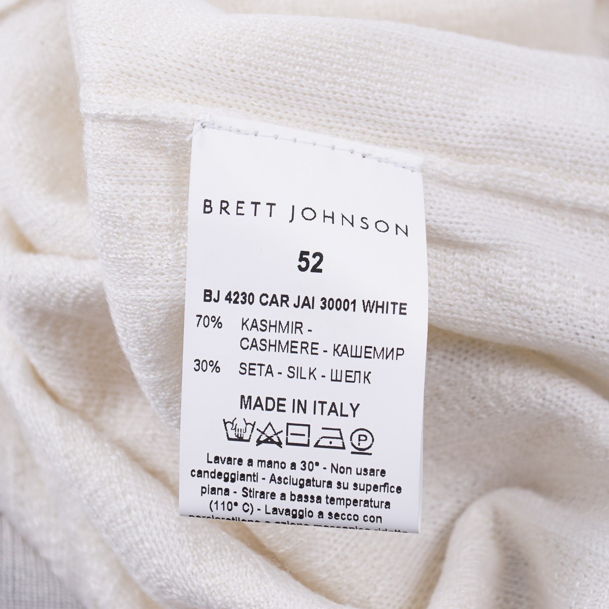 Brett Johnson Short Sleeve Cashmere-Silk Half-Zip Polo Sweater L (Eu 52) NWT