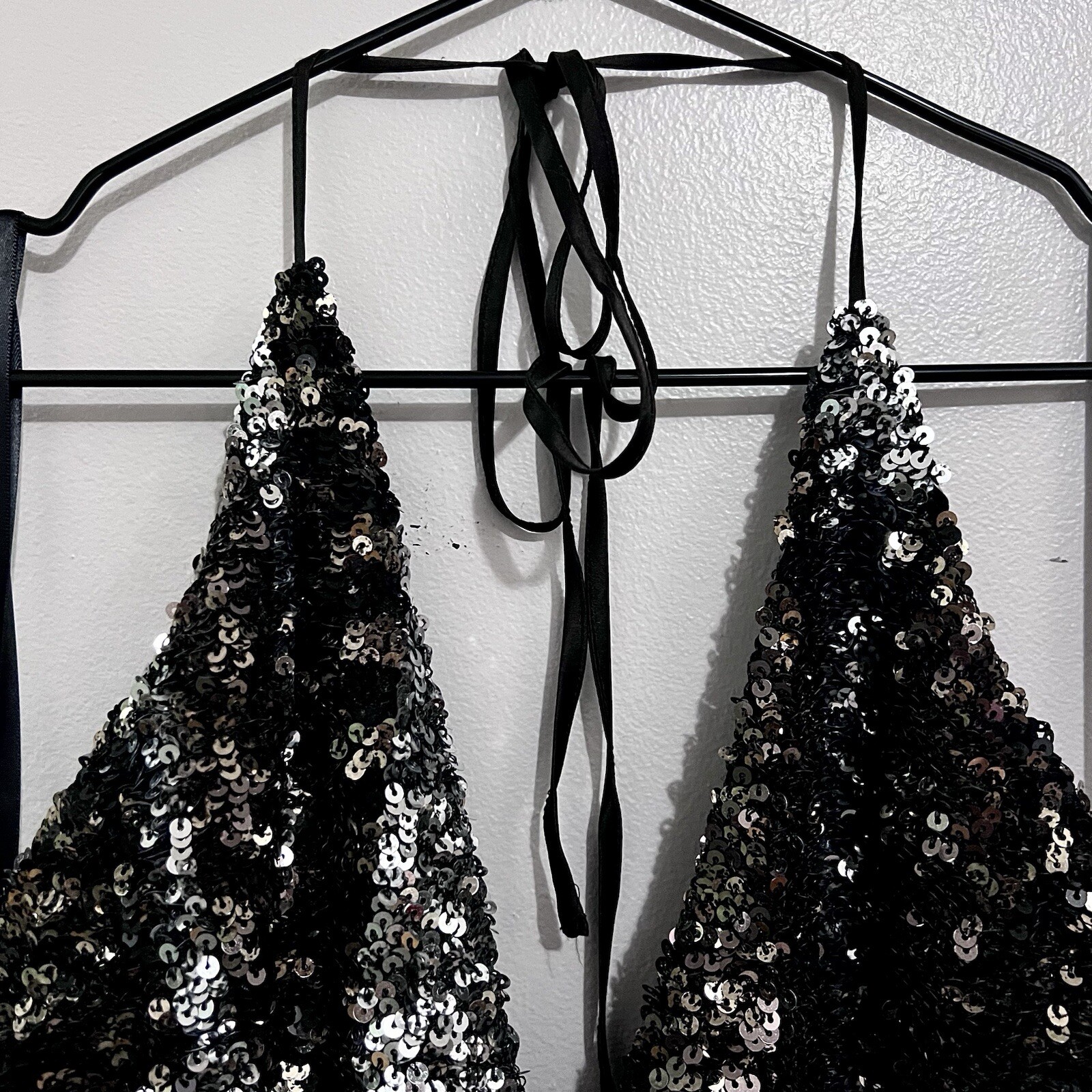 NWT Bardot Disco Barbie Silver, Champagne Gold, & Midnight Black Sequin Jumpsuit